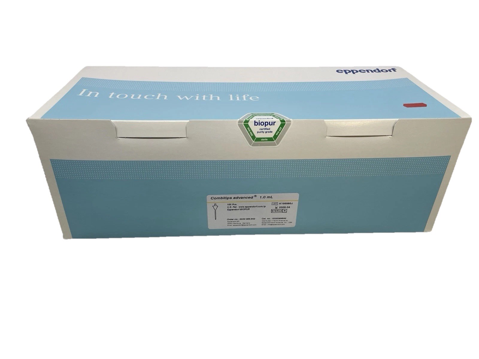 Eppendorf Combitips Advanced 1mL Sterile Biopur 100 Tips 0030089642