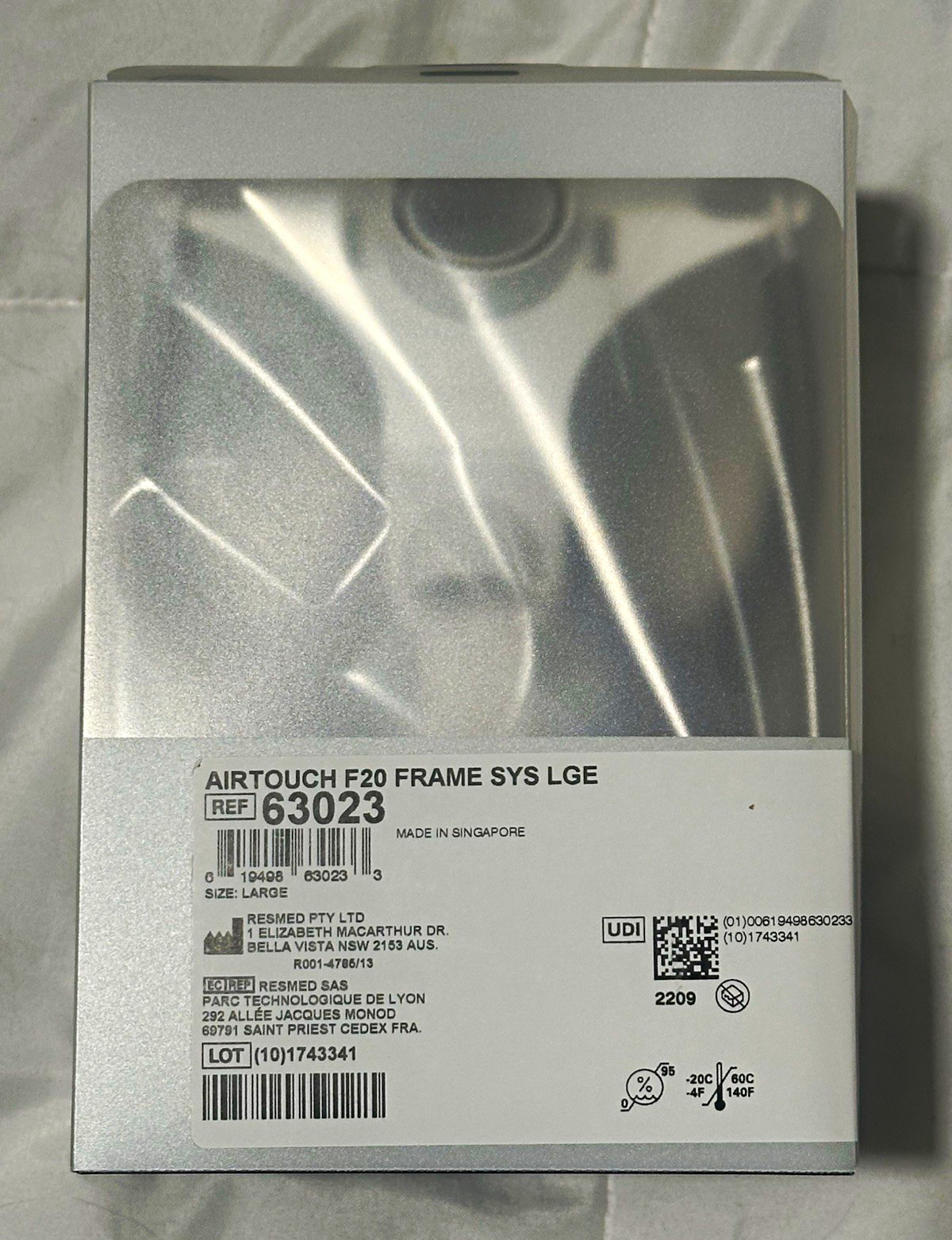 ResMed AirTouch F20 CPAP Frame System Large Replacement Part 63023 BRAND NEW