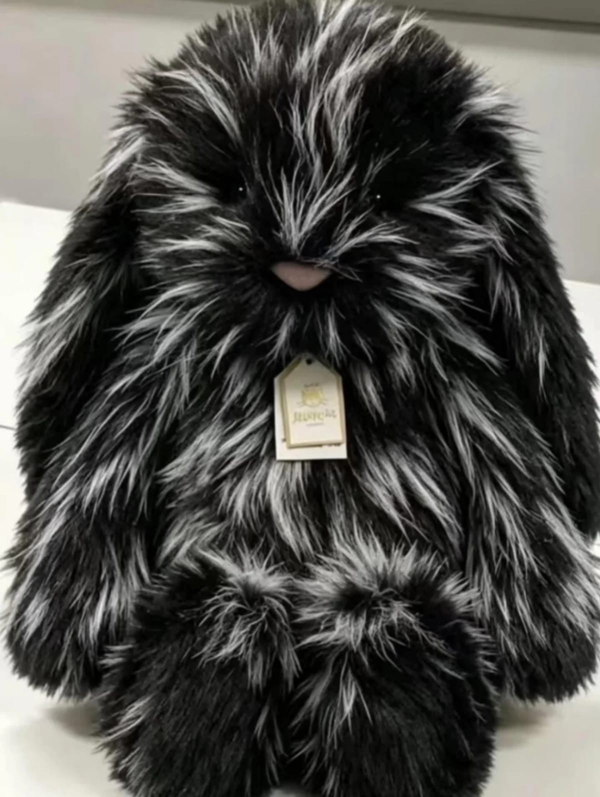 Jellycat Inky Bunny Plush Animal, Giant, London Jellycat exclusive (RARE)