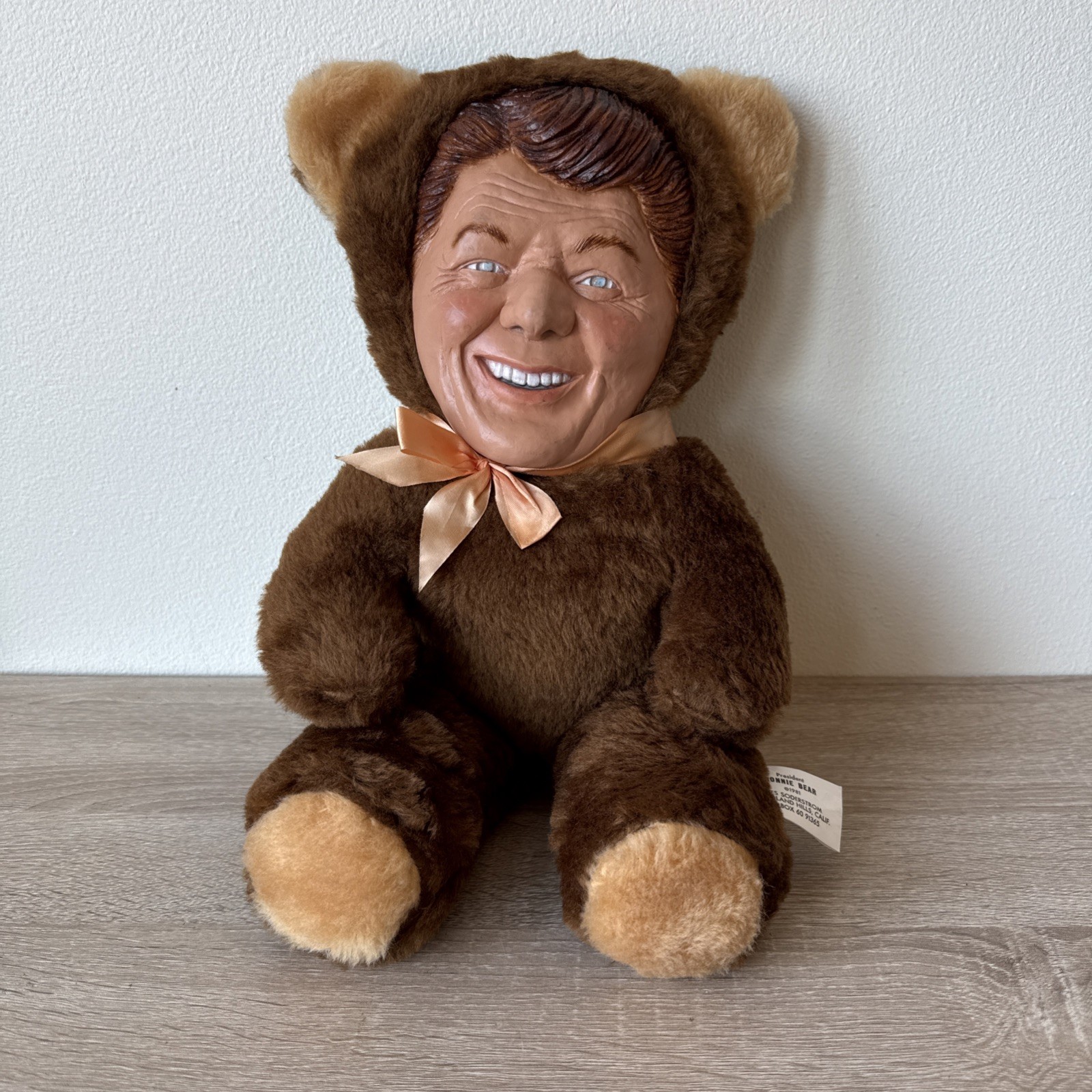 RARE Ronald Reagan Toy Bear 40th President USA Ronnie Bear 1981 Vintage Plush