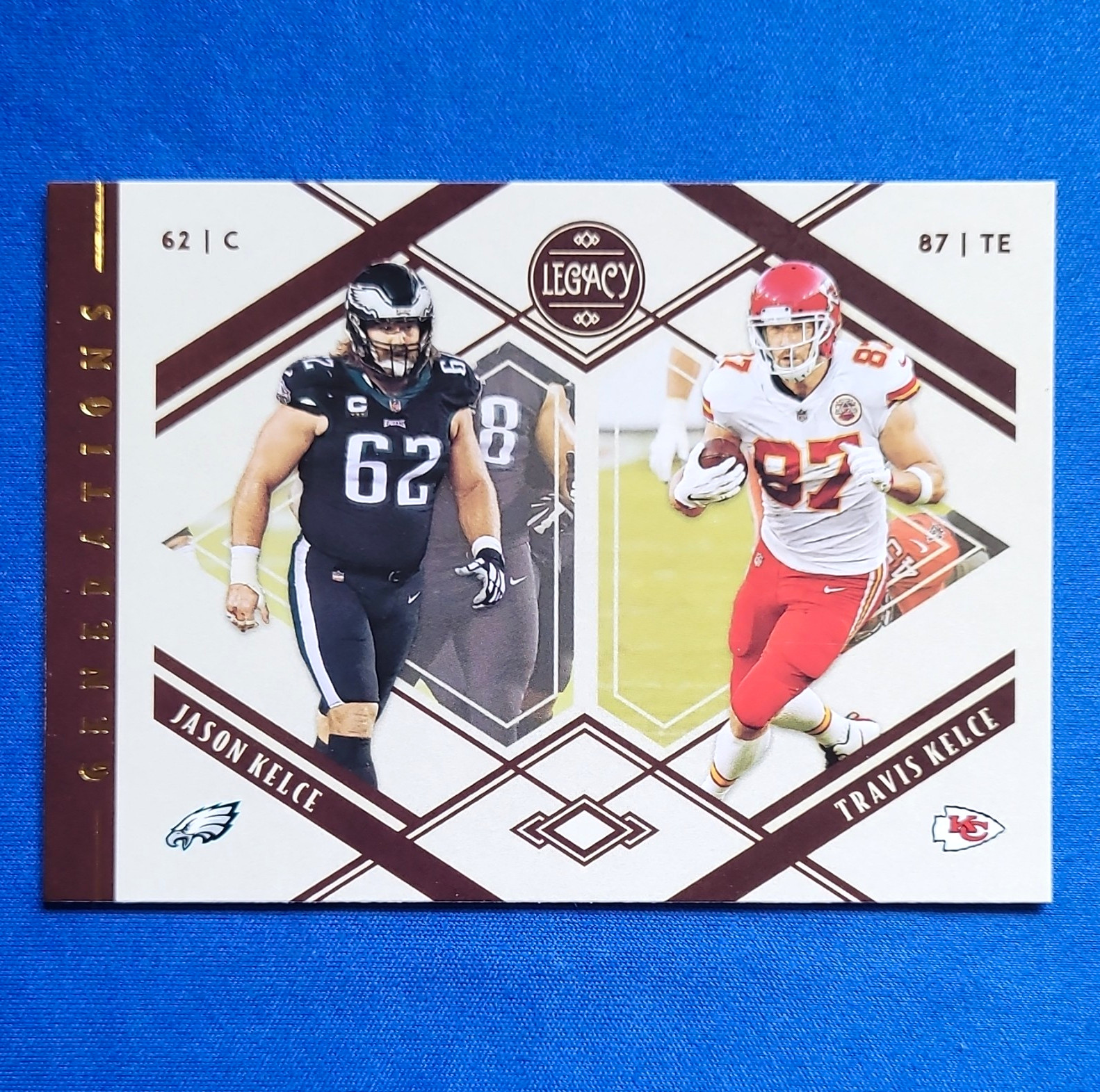 2021 Panini Legacy Football Generations *Jason Kelce* & *Travis Kelce* (G-6)
