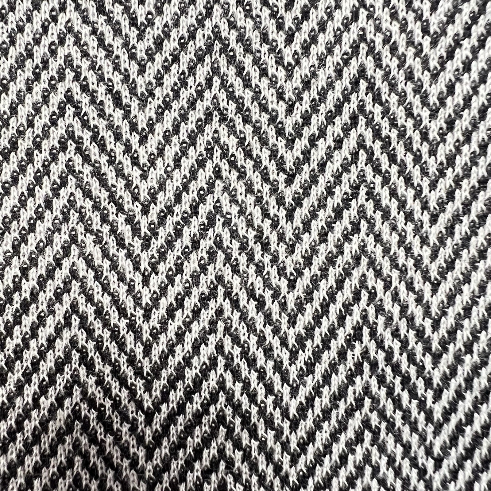 Herringbone Double Knit Jacquard Black/White 60'W Fabric lot of 5 Yards for $15
