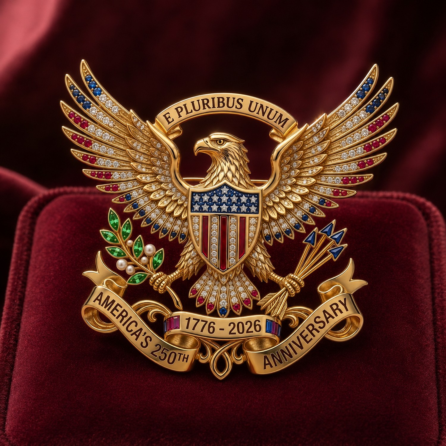 US 250th Anniversary Brooch Pin, Patriotic Bald Eagle Rhinestone Lapel Pin Jewel US 250th Anniversary Brooch Pin, Patriotic Bald Eagle Rhinestone Lapel Pin Jewel