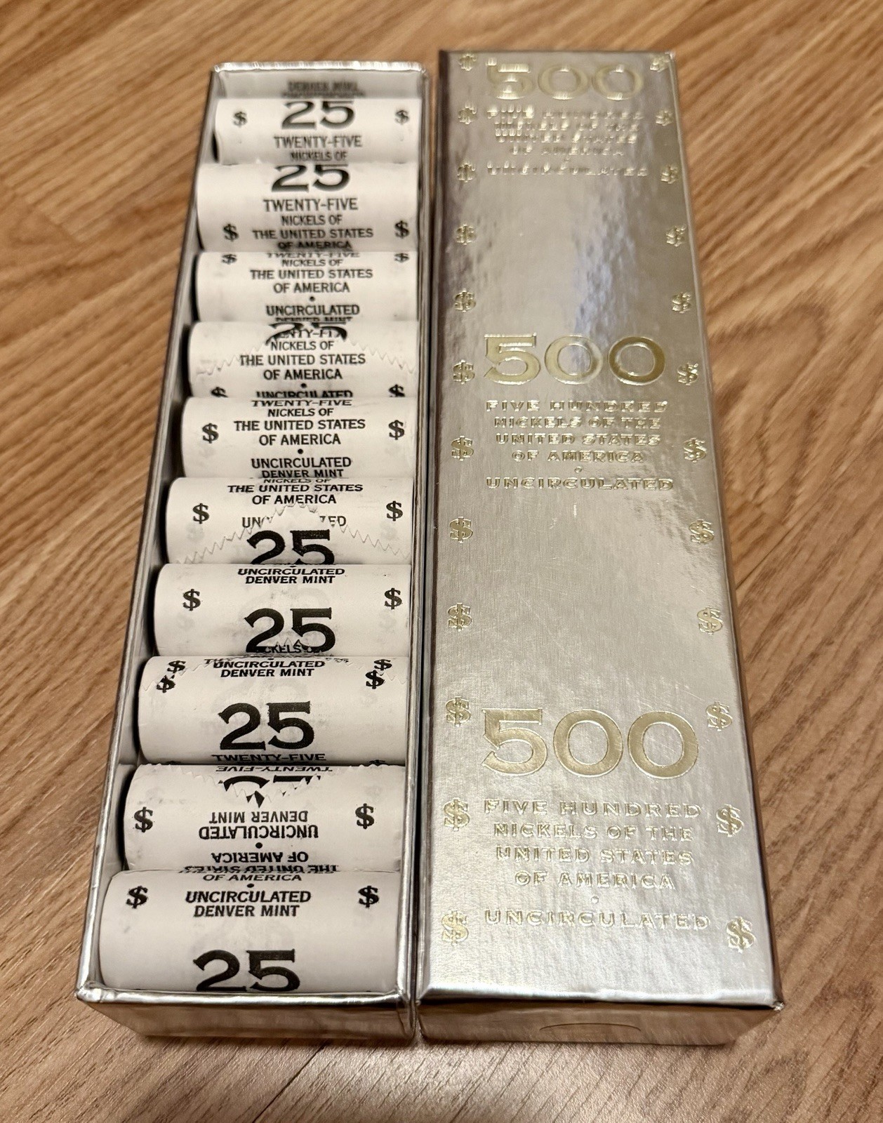 2005 P & D Buffalo Nickel 500 Coin Bricks Lot (1000 Coins Total) Uncirculated 2005 P & D Buffalo Nickel 500 Coin Bricks Lot (1000 Coins Total) Uncirculated