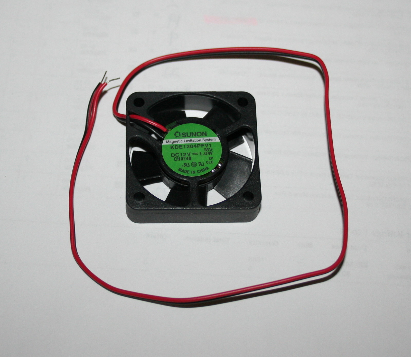 Sunon Mag Lev Cooling Fan KDE1204PFV1 ME 40mm x 40mm x 10mm (LOT of 4 FANS)