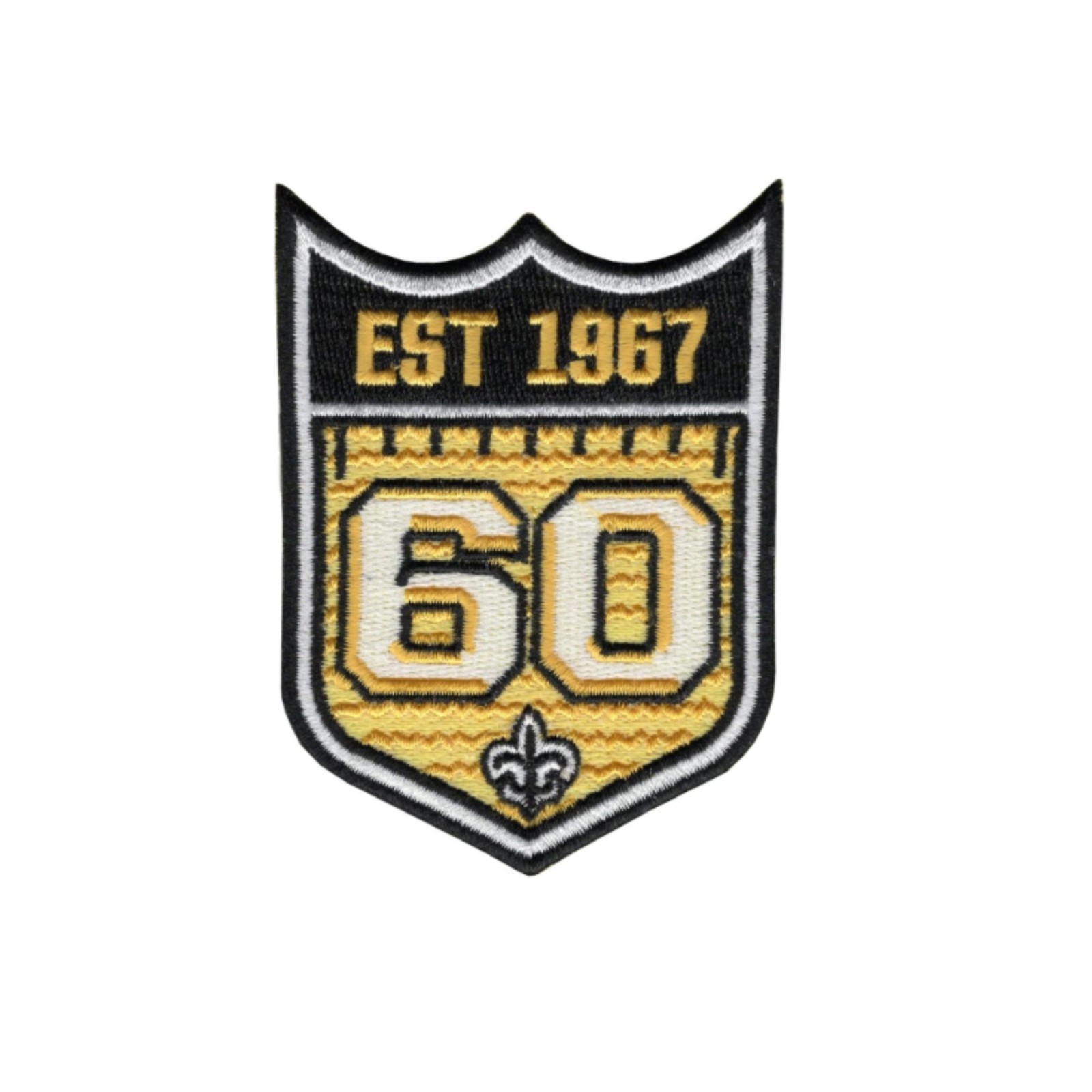 New Orleans Saints 60th Anniversary Embroidered Sew On Patch Badge FOR JERSEYS New Orleans Saints 60th Anniversary Embroidered Sew On Patch Badge FOR JERSEYS