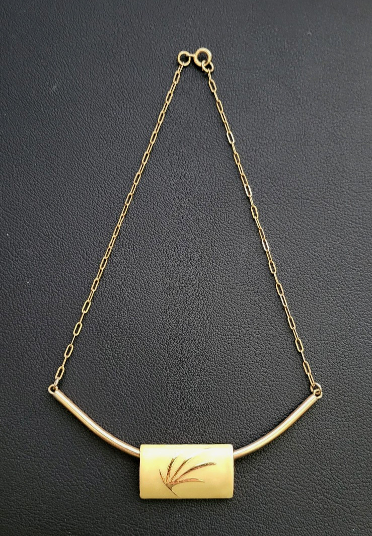Vintage Signed Eisenberg Slide Choker Necklace Botanical Motif Vintage Signed Eisenberg Slide Choker Necklace Botanical Motif