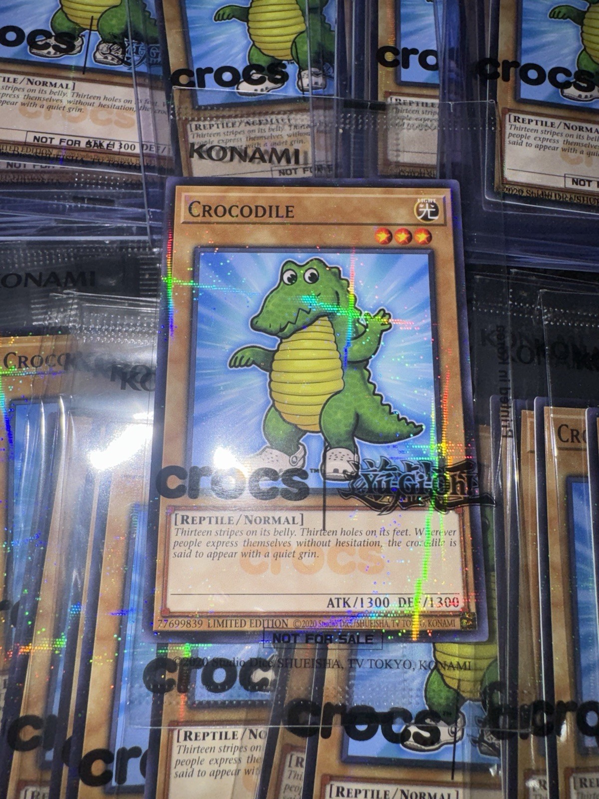 Konami Yu-Gi-Oh TCG Crocs Crocodile Promo Card Rare YuGiOh English Rare Konami Yu-Gi-Oh TCG Crocs Crocodile Promo Card Rare YuGiOh English Rare