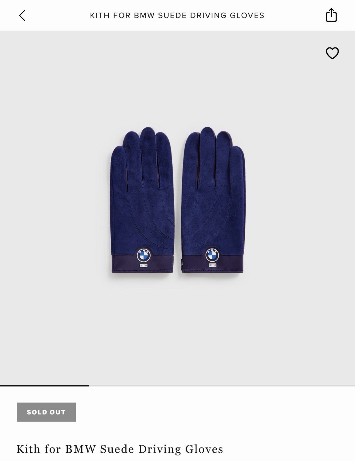 Kith For BMW techno Violet Suede Driving Gloves Kith For BMW techno Violet Suede Driving Gloves