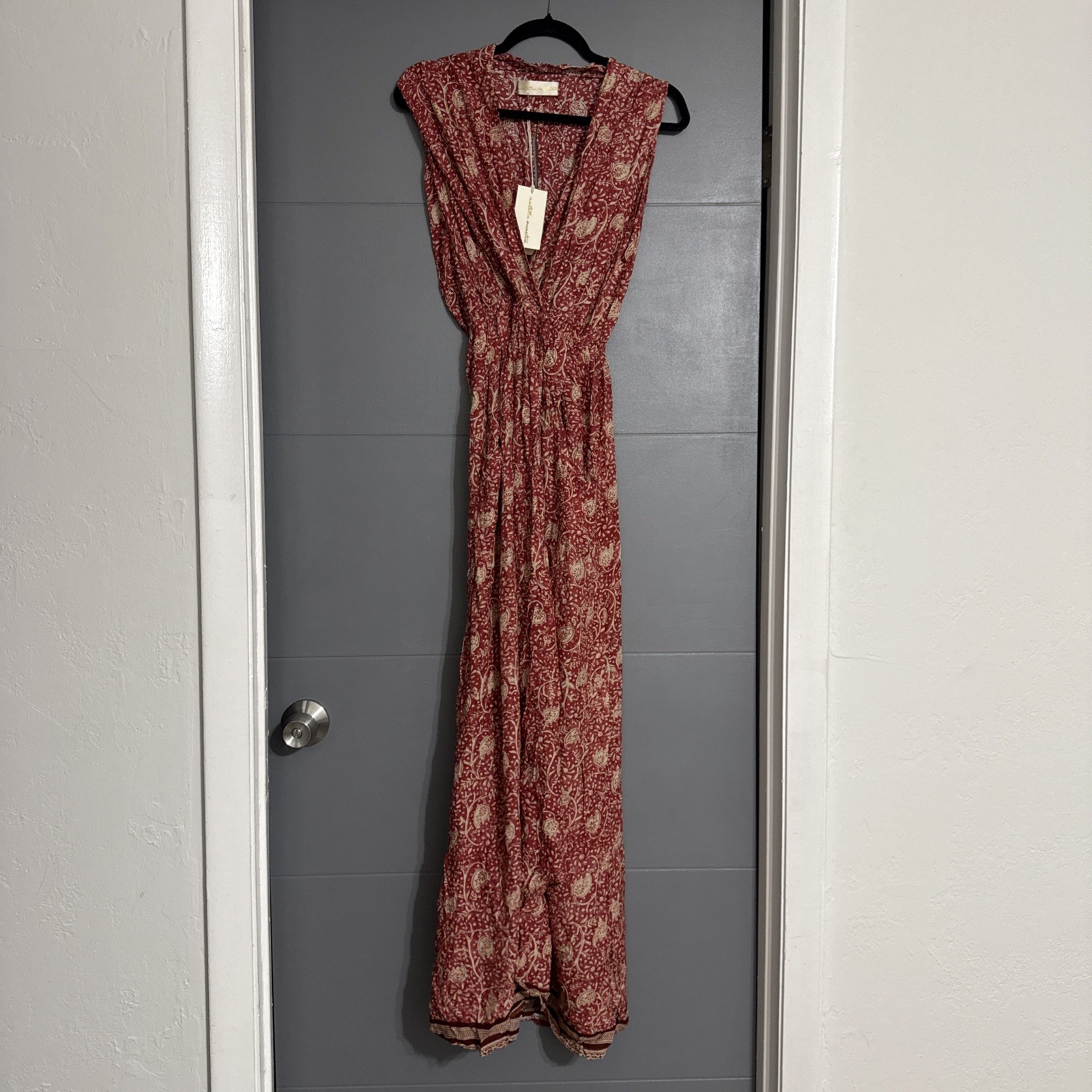 Natalie Martin Fiore Long Red/ Biege dress NWT Natalie Martin Fiore Long Red/ Biege dress NWT