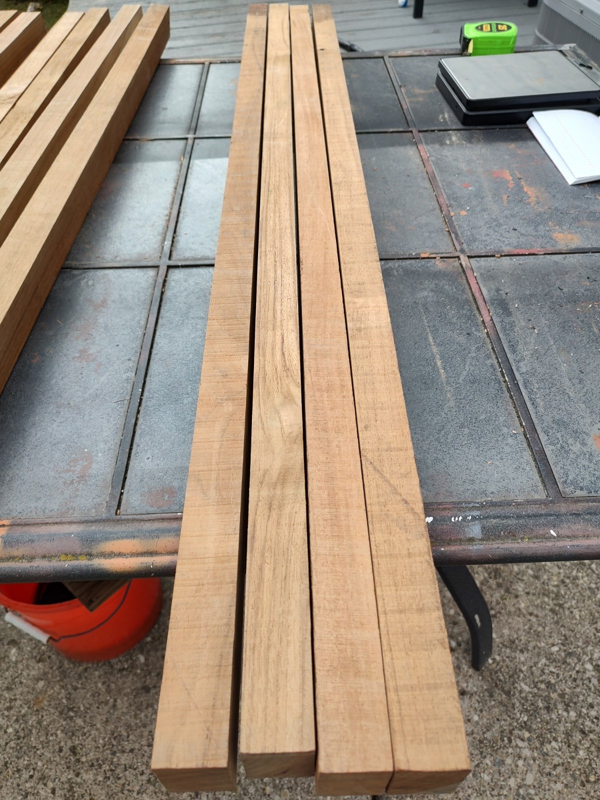 teak wood lumber lot (103)  4 pcs 48\