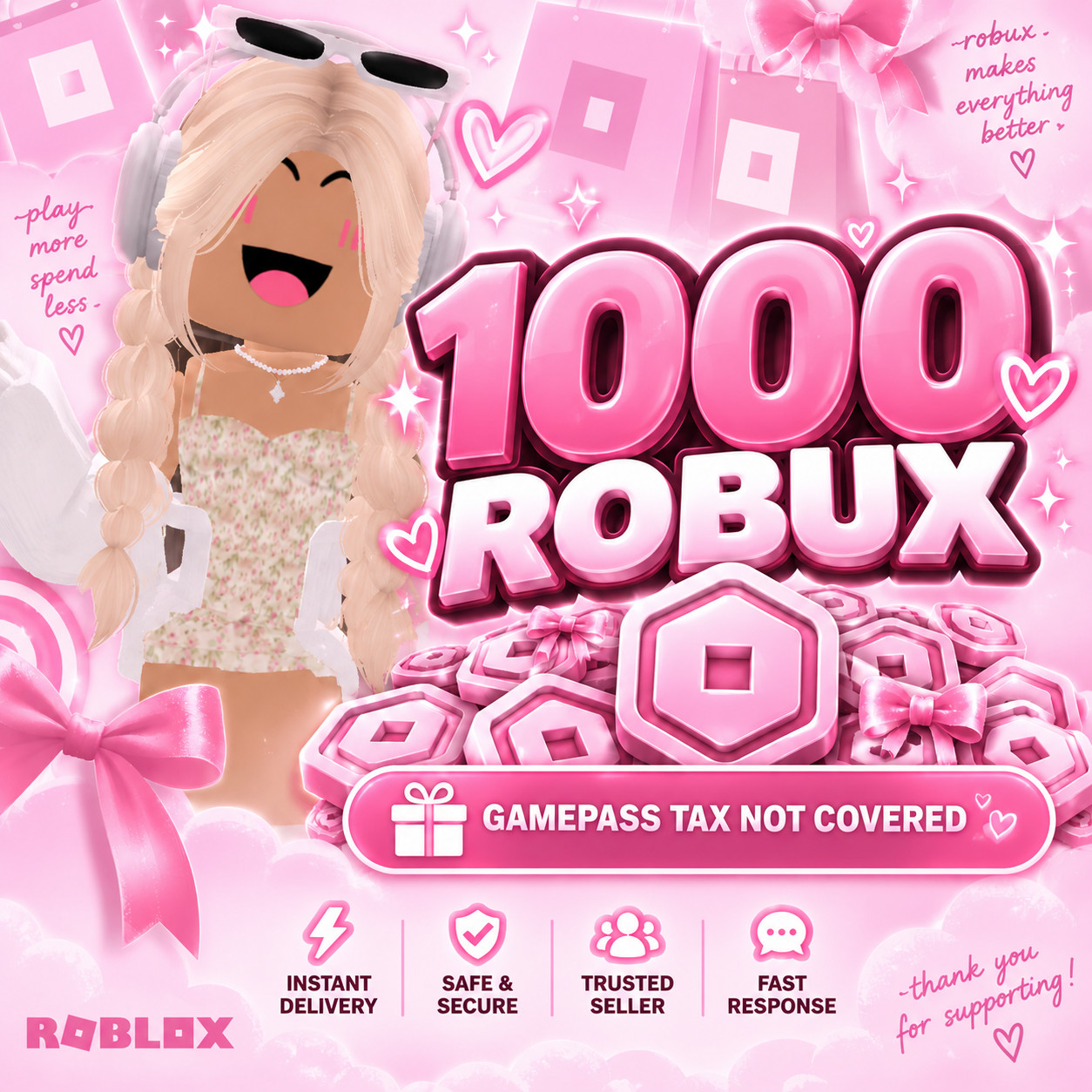✅ 1000 Robux (BEFORE TAX) 💵| [READ DESCRIPTION] |🛒CHEAP & QUICK DELIVERY✅