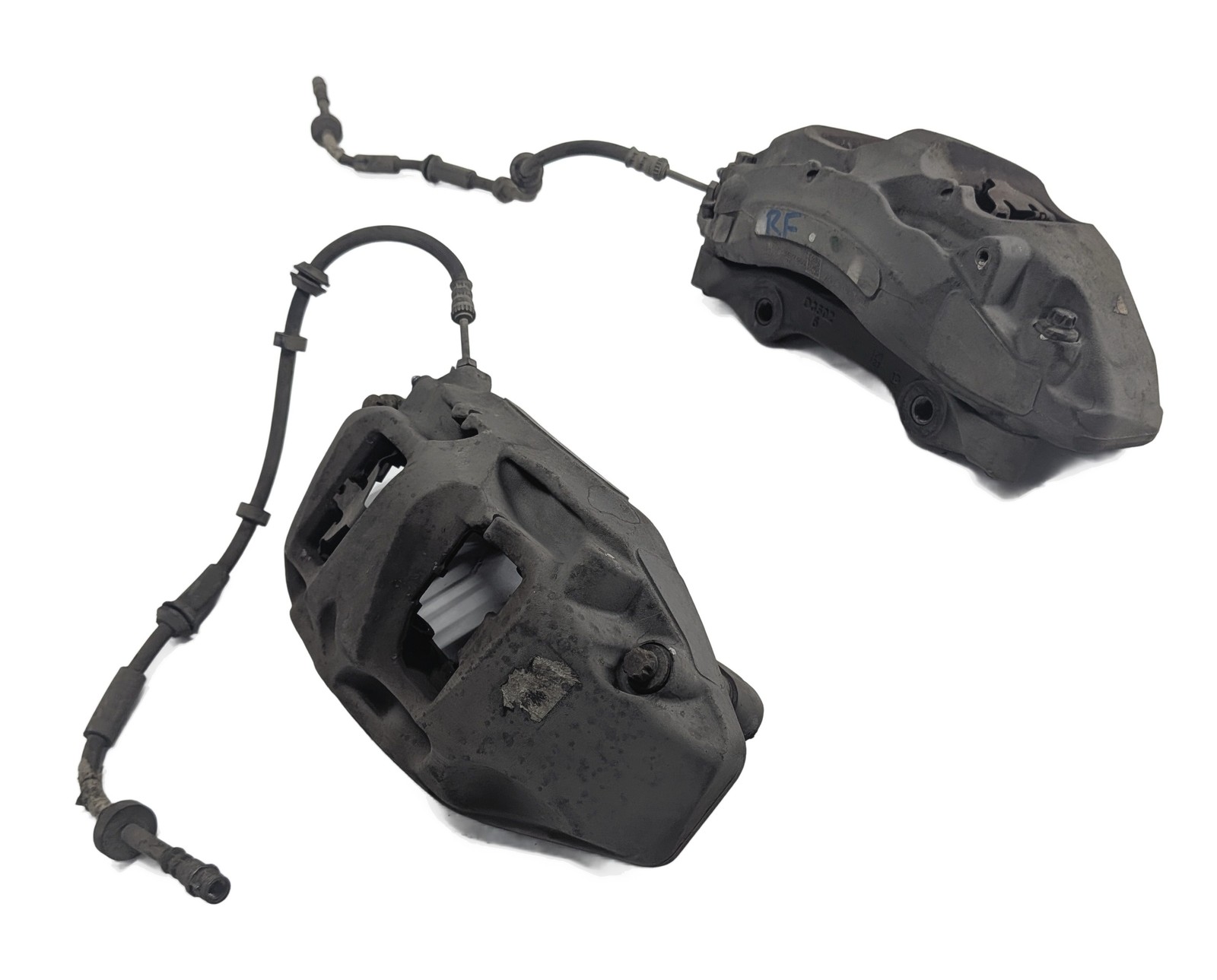 17-20 AUDI Q7 Q8 (4M) FRONT LEFT DRIVER & RIGHT PASSENGER BRAKE CALIPER SET/2