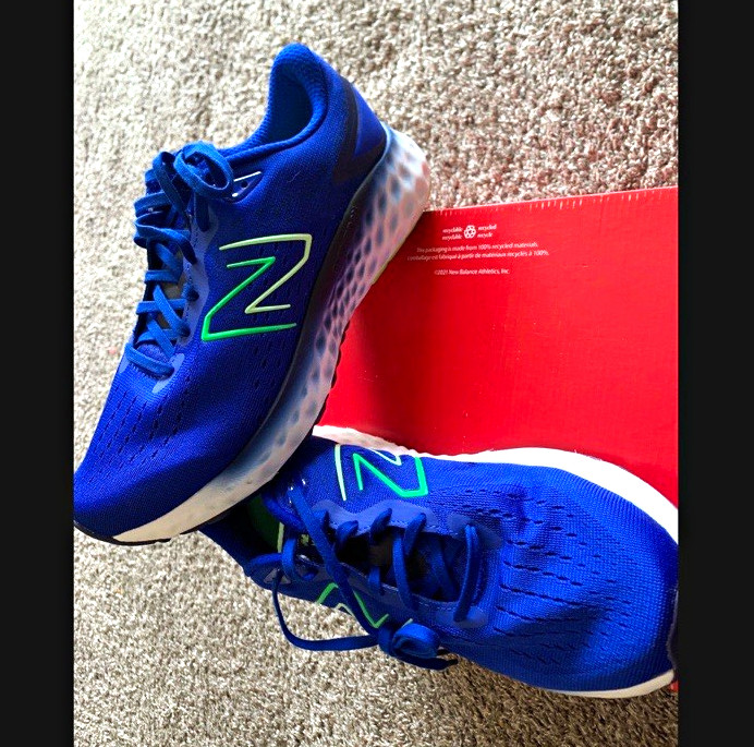 New Balance Fresh Foam Evoz v2 Men\'s Running Sneakers Low Top Lace-Up Blue