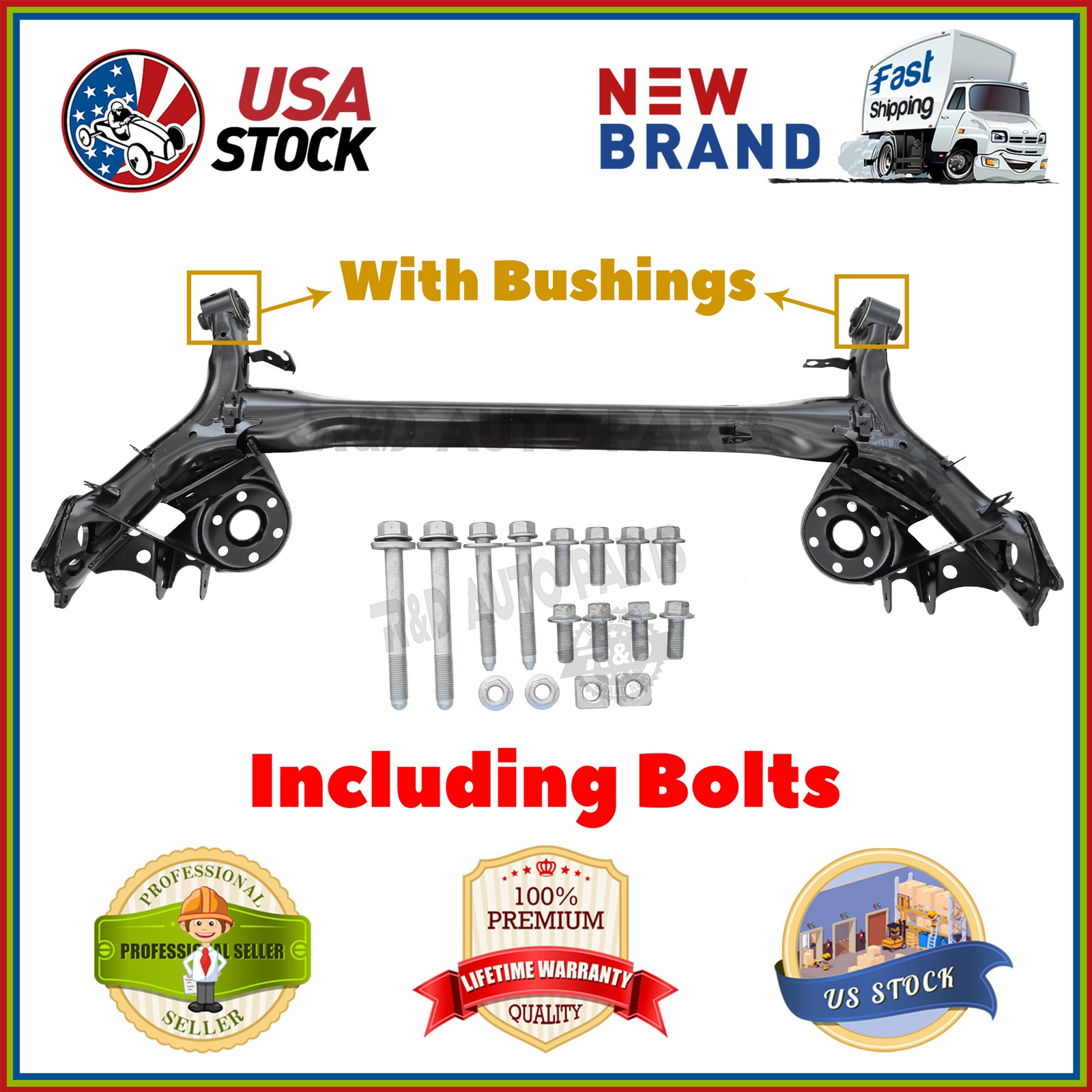 Rear Axle Beam Subframe Crossmember for Toyota Prius 10-15 Scion XB AZE151 08-15