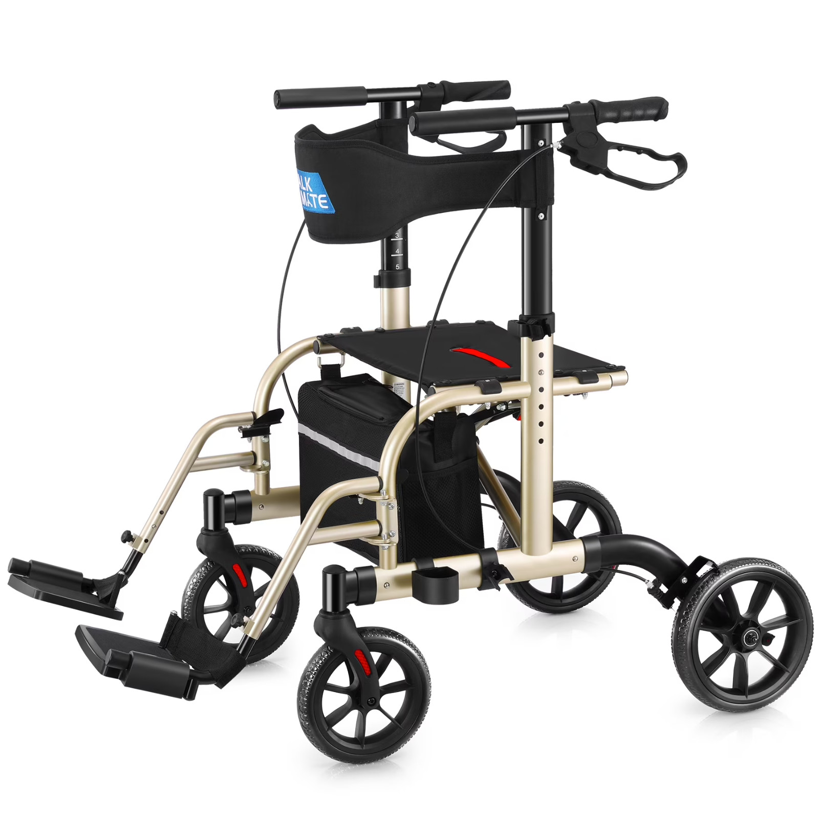 WALK MATE Rollator Walker footrest Tall Walkers Seniors 10\ WALK MATE Rollator Walker footrest Tall Walkers Seniors 10\