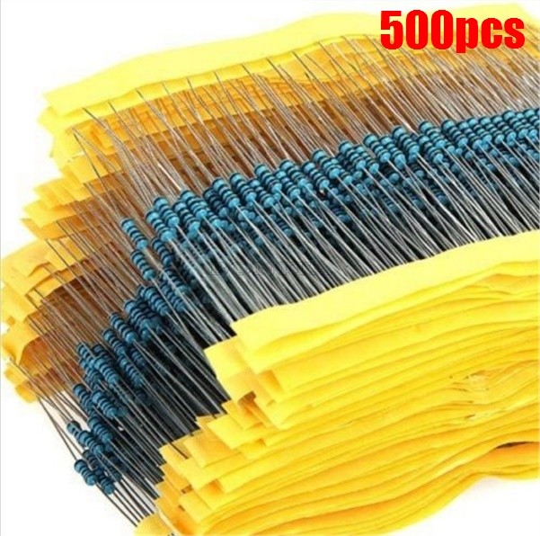 500Pcs Metal Film Resistors 10Kω 10K Ohm 1/4W 0.25W 1% Accuracy R-Mf Rohs Ic cc