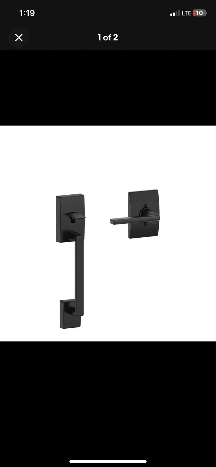 Schlage FE285 CEN 622 LAT CEN Century Front Entry Handleset Matte Black Schlage FE285 CEN 622 LAT CEN Century Front Entry Handleset Matte Black