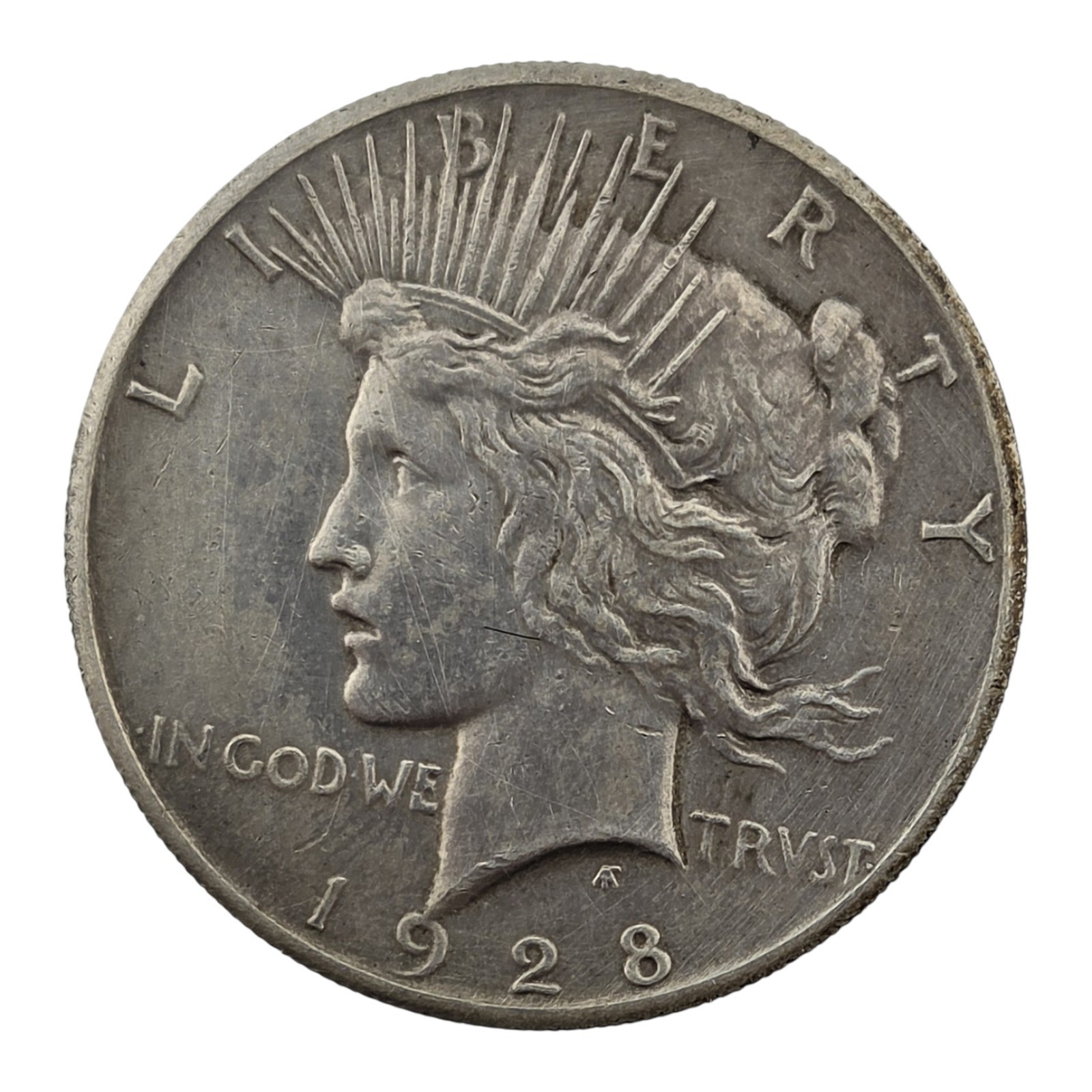 Key Date 1928 P Peace Dollar Us Silver Coin Vf+ Details Philadelphia Mint Key Date 1928 P Peace Dollar Us Silver Coin Vf+ Details Philadelphia Mint