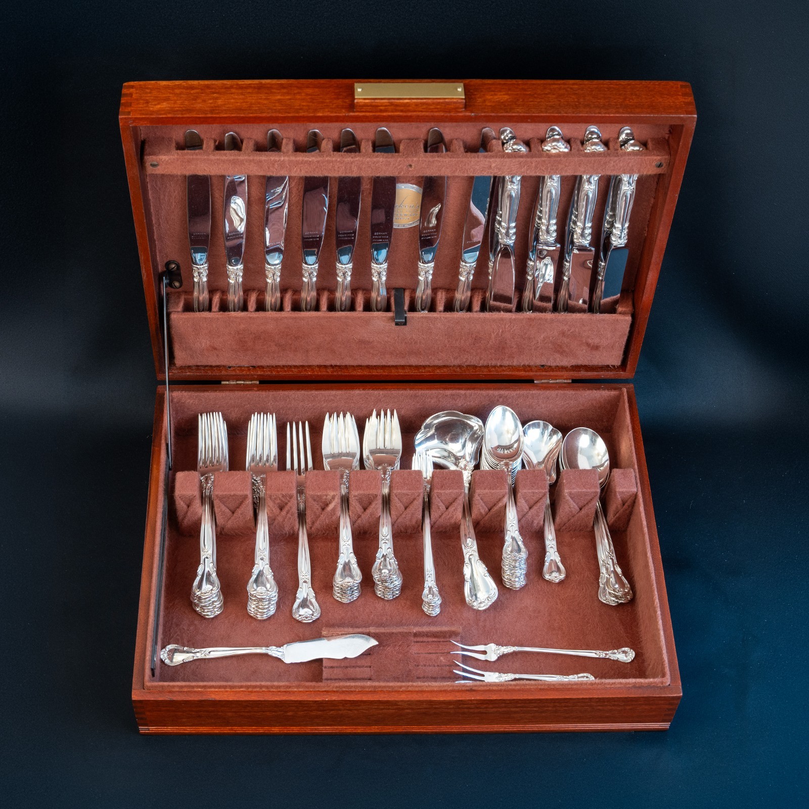 Chantilly by Gorham Sterling Silver Flatware Set Service for 16, 84 Pc, NO MONO