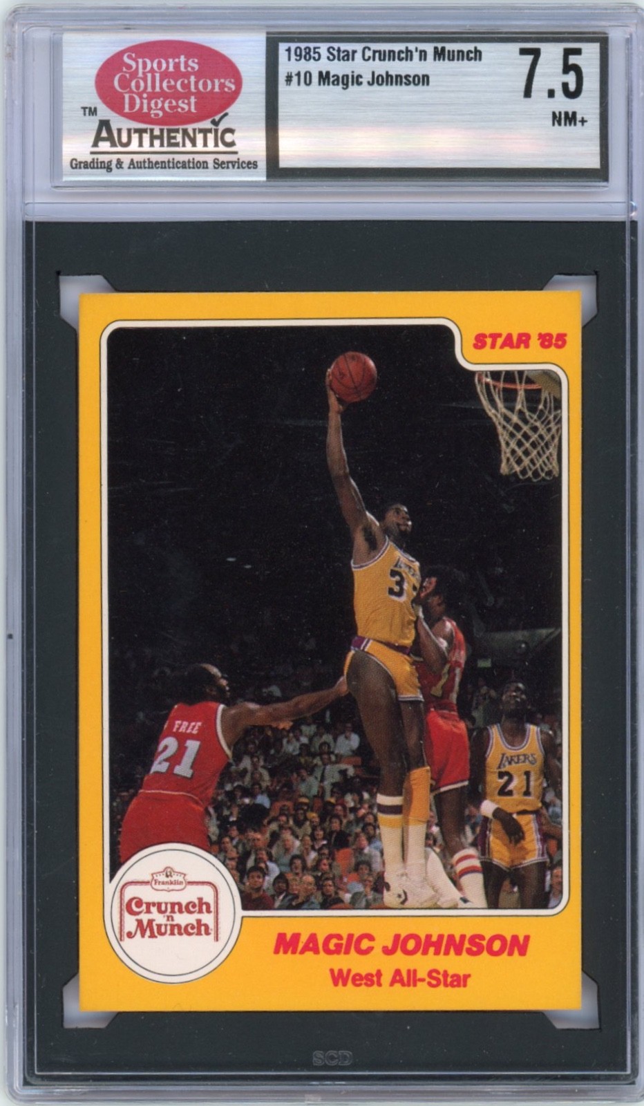 1985 Star Crunch\'n\'Munch All-Stars #10 Magic Johnson SCD 7.5 NM+ 1985 Star Crunch\'n\'Munch All-Stars #10 Magic Johnson SCD 7.5 NM+
