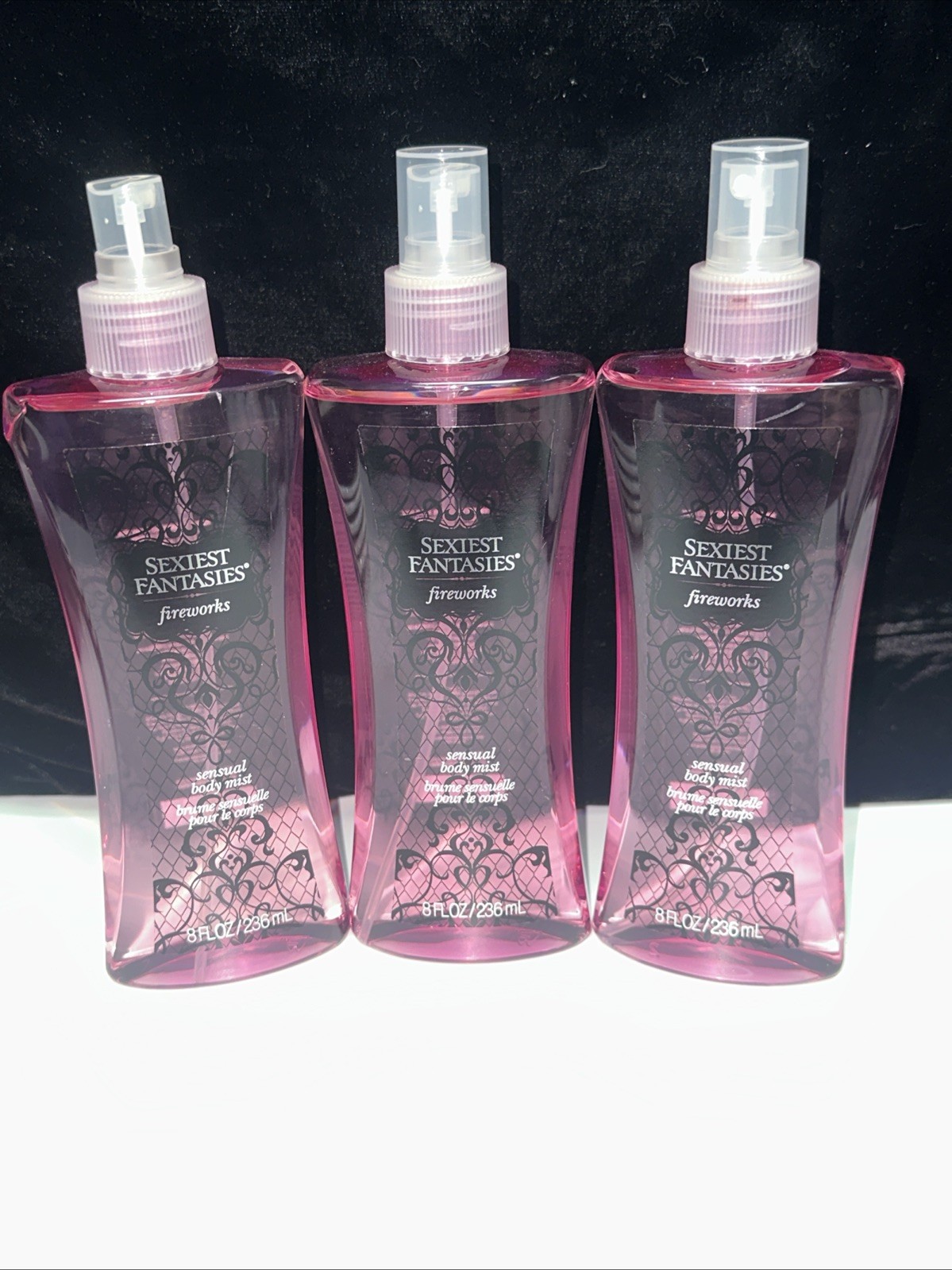 3 Pack Sexiest Fantasies FIREWORKS Sensual Body Mist 8oz 