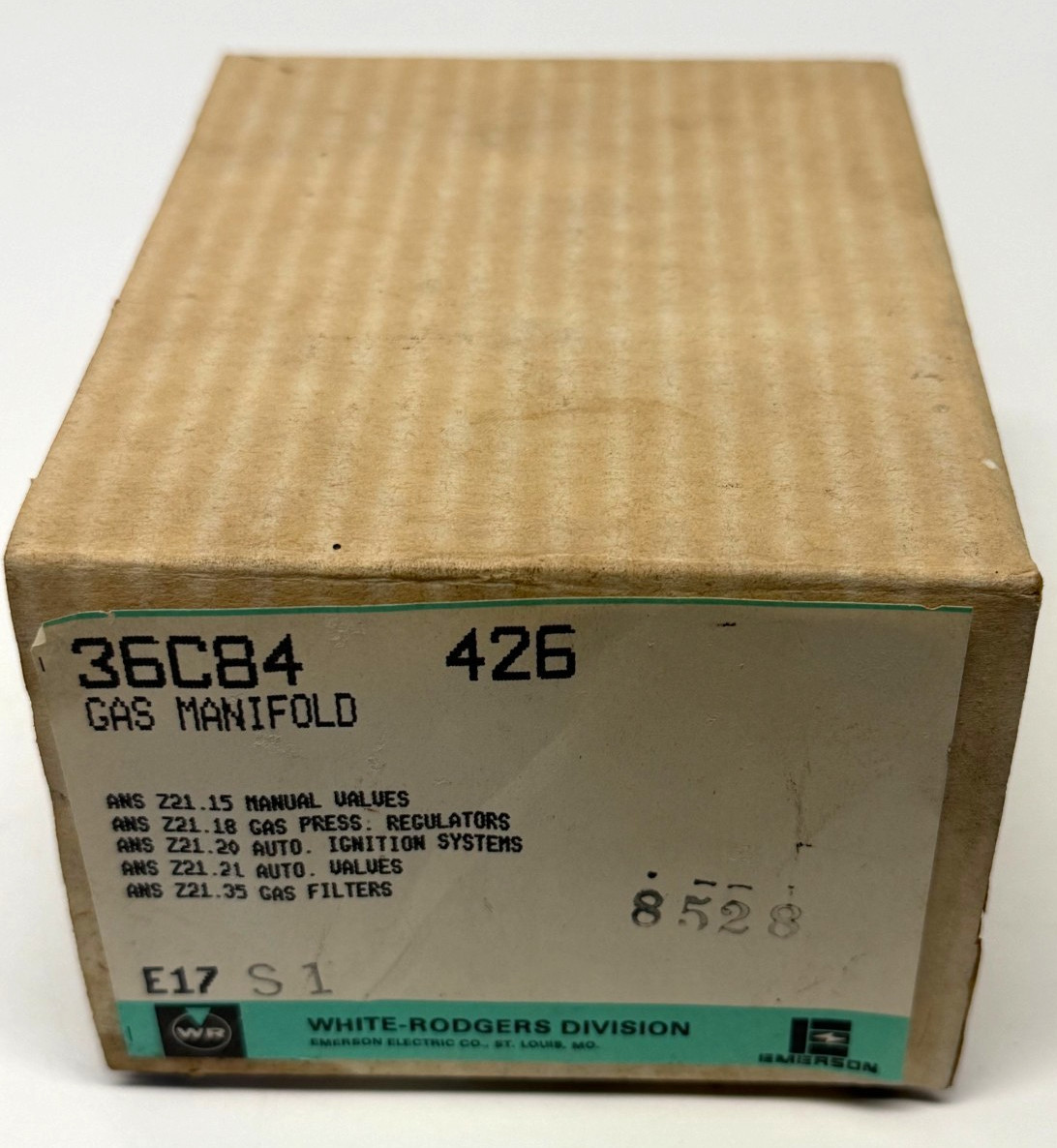 NOS White Rodgers 36C84-426 Gas Manifold Valve 24V Vintage Furnace Control New
