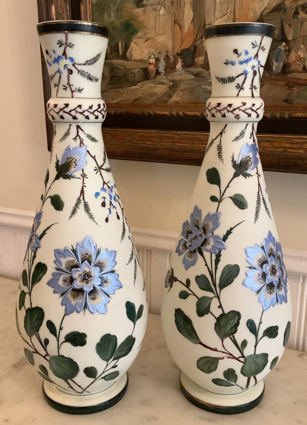 RARE Antique Pair FRANZ PALLME-KOENIG Vases, Large 18\ RARE Antique Pair FRANZ PALLME-KOENIG Vases, Large 18\