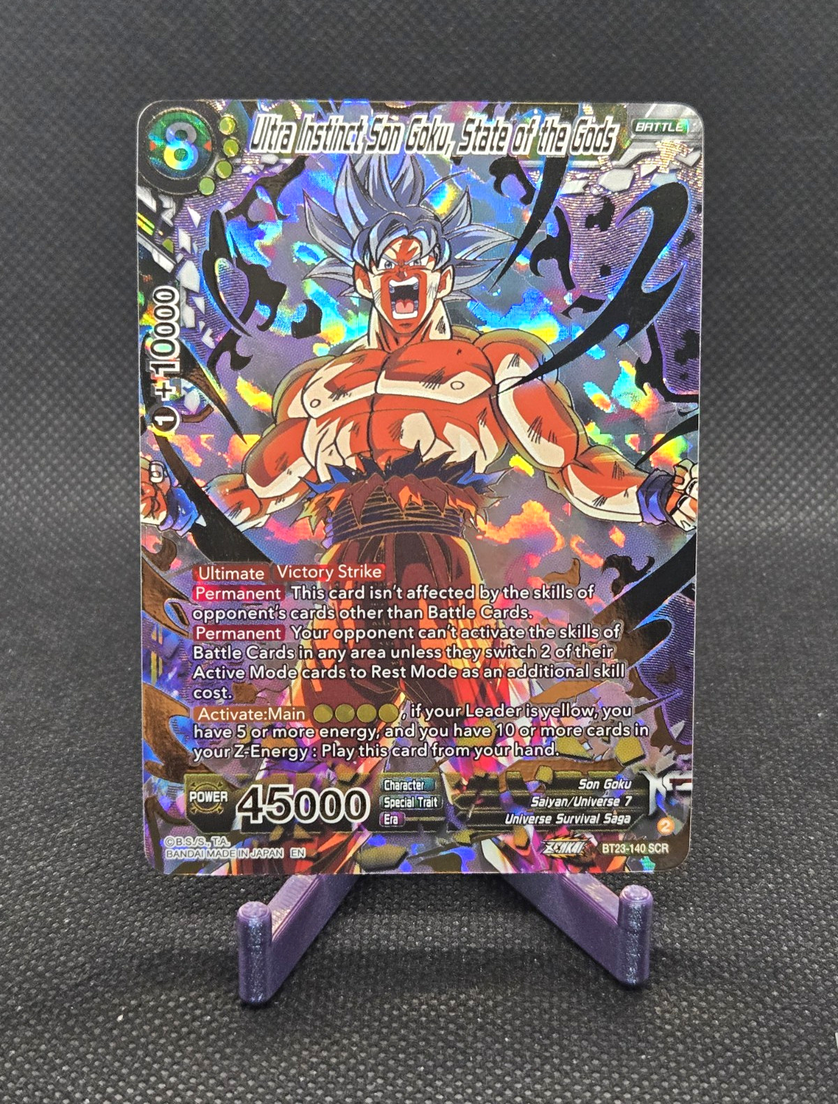 Ultra Instinct Son Goku, State of the Gods BT23-140 SCR Dragon Ball Ultra Instinct Son Goku, State of the Gods BT23-140 SCR Dragon Ball