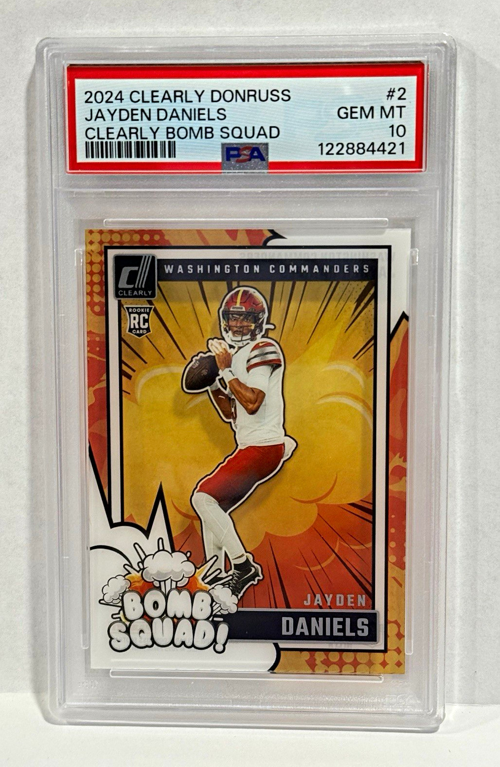 2024 Donruss Clearly Jayden Daniels RC Bomb Squad - PSA 10 #2