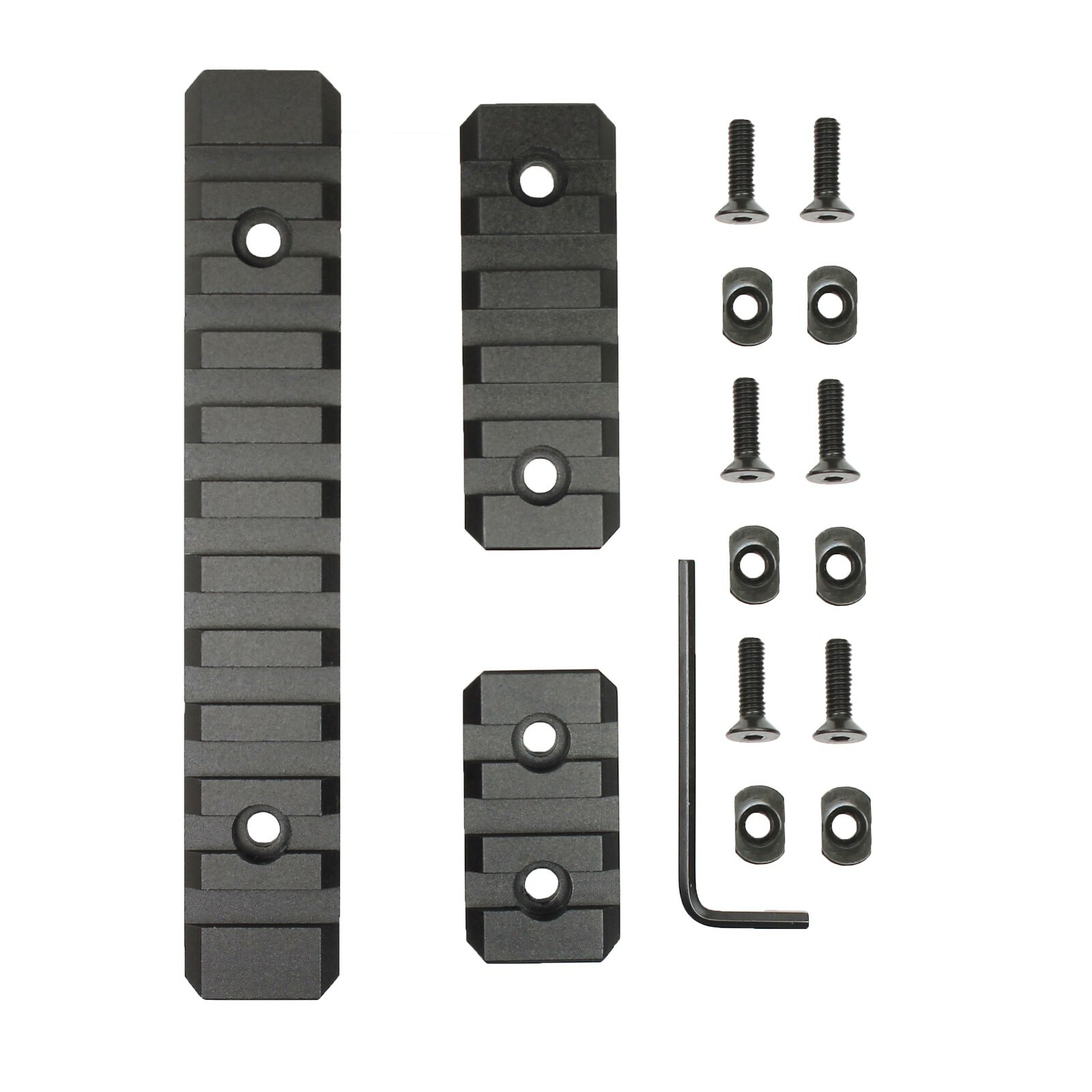 3 PCS M-Lok Picatinny Weaver Rail Section Aluminum 3 5 11 Slot 1.5
