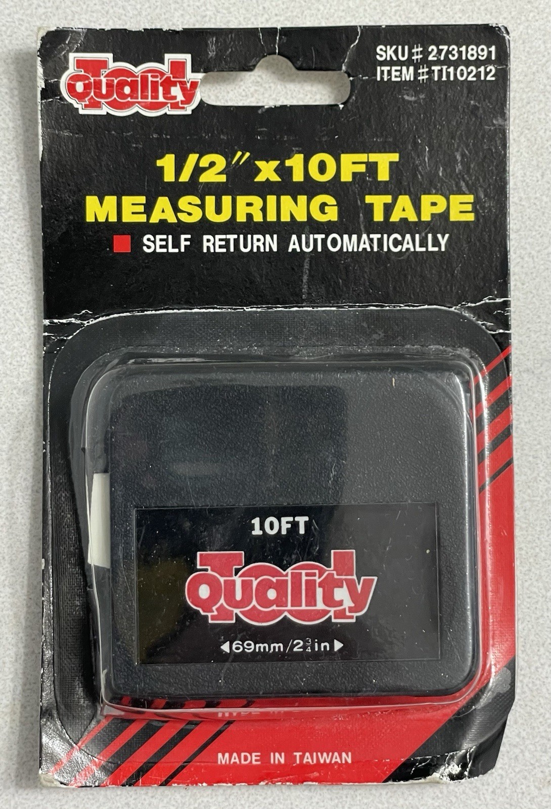Vintage Measuring Tape/tape Measure Quality Tools Builders Square Inc Taiwan