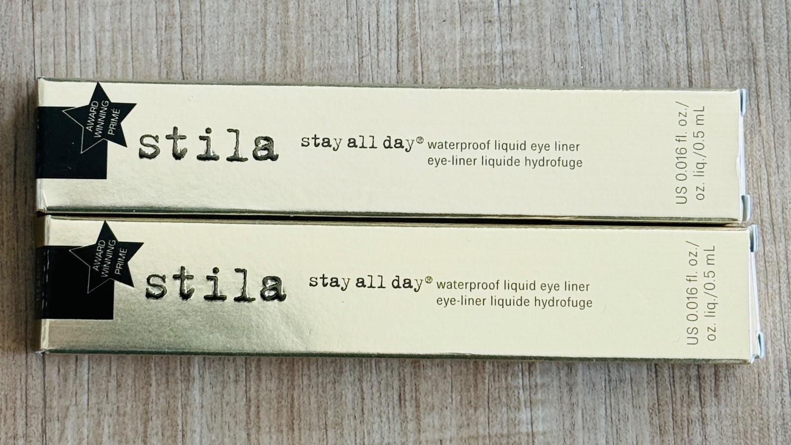 2 Pack Stila Stay All Day Waterproof Liquid Eye Liner Intense Black Brand New