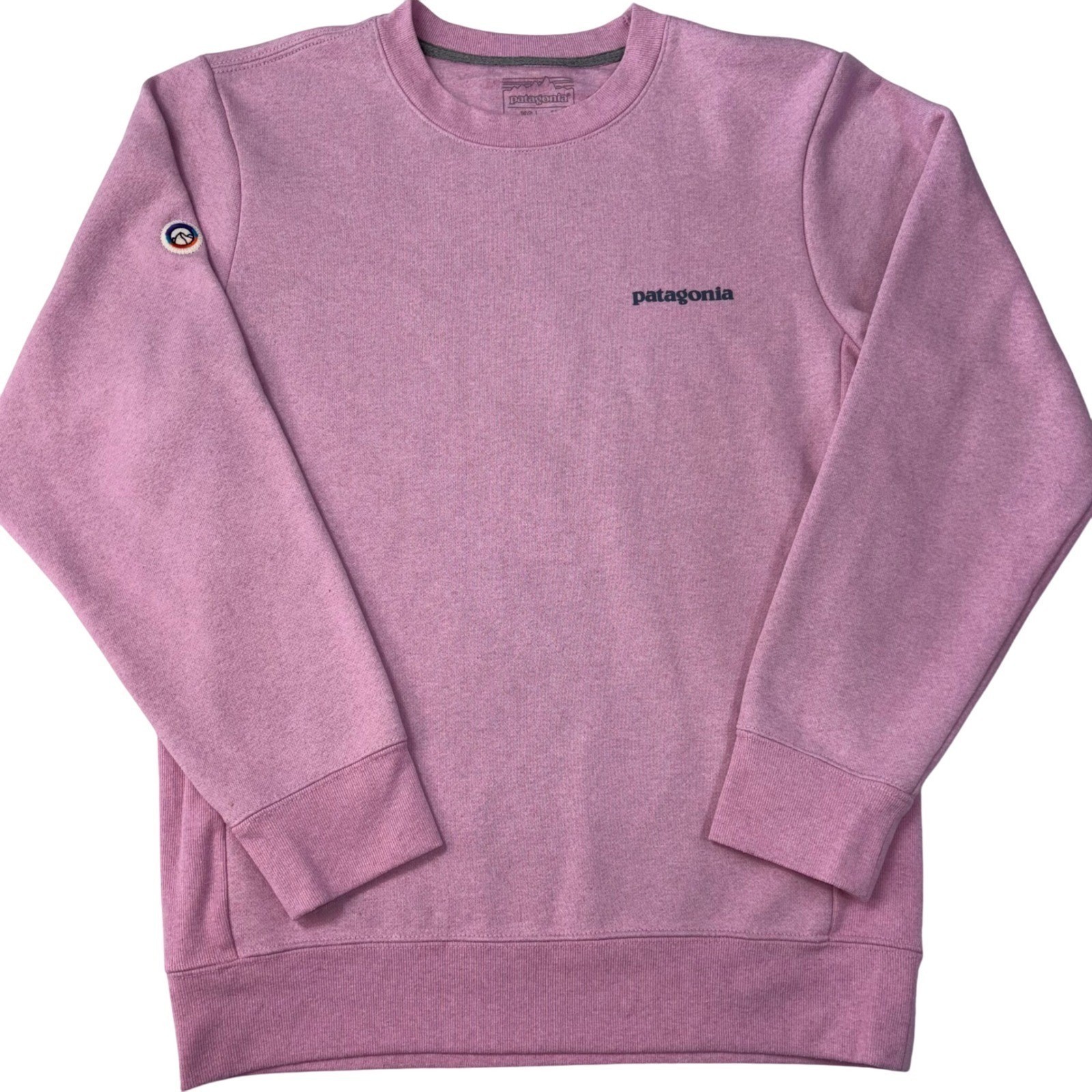 Patagonia Uprisal Crewneck Sweatshirt Women\'s XS Pink Logo Long Sleeve Pullover