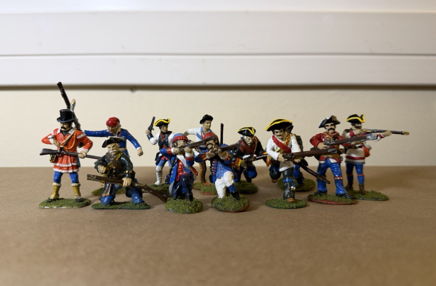 French Indian War French Quebec Militia Trappers Hand Painted Figures 54/60 MM
