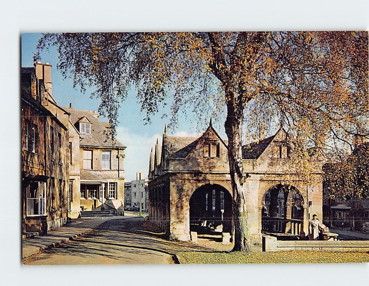Postcard Chipping Campden Market Hall Gloucestershire England
