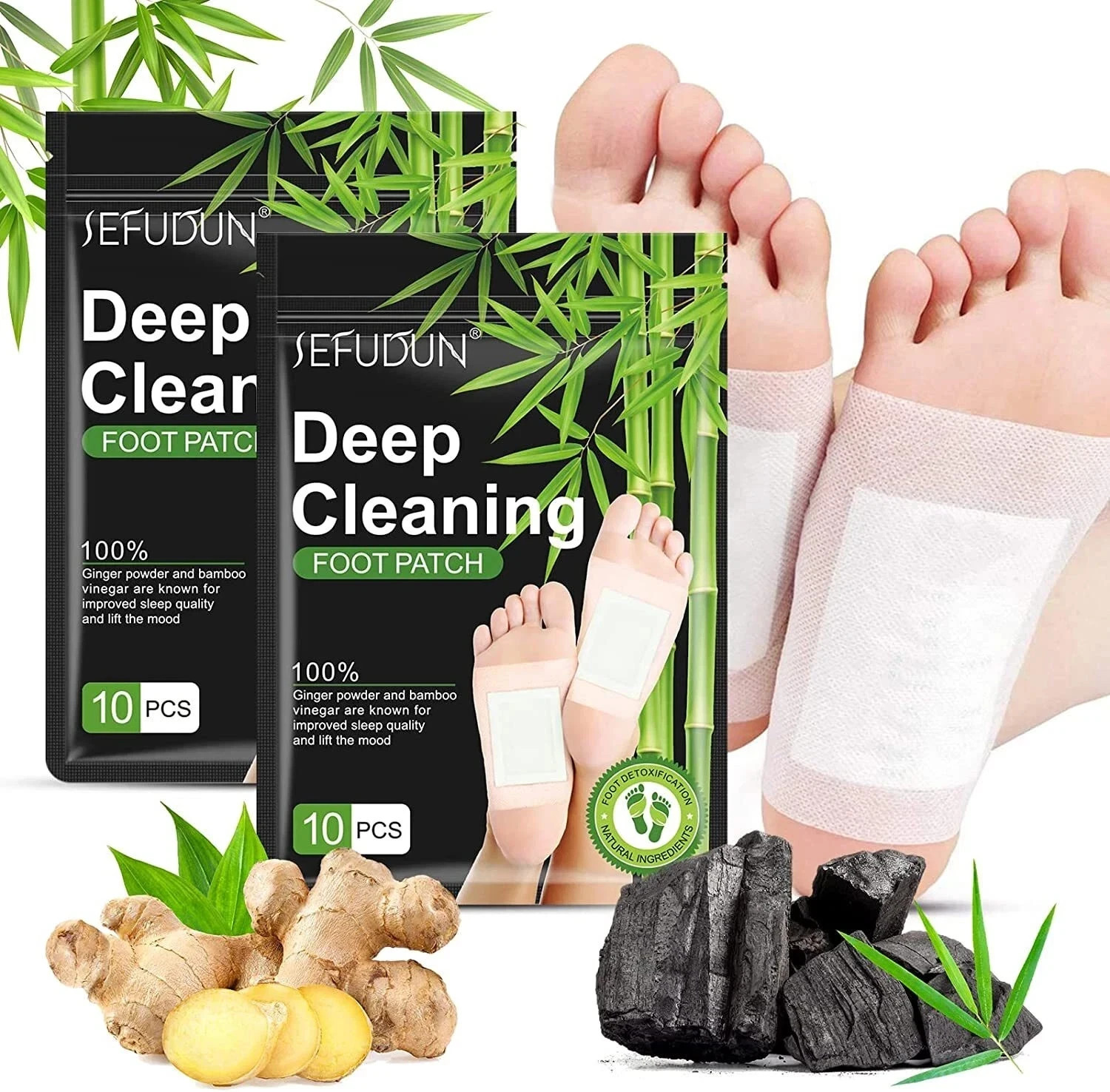 150PCS Detox Foot Patches Pads Body Toxins Feet Slimming Deep Cleansing Herbal