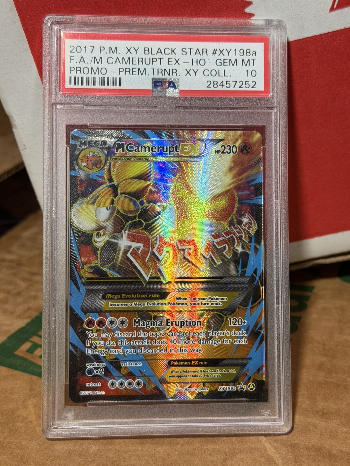 2017 POKEMON XY BLACK STAR PROMO #XY198A FULL ART/M CAMERUPT EX PSA 10 LOW POP 2017 POKEMON XY BLACK STAR PROMO #XY198A FULL ART/M CAMERUPT EX PSA 10 LOW POP