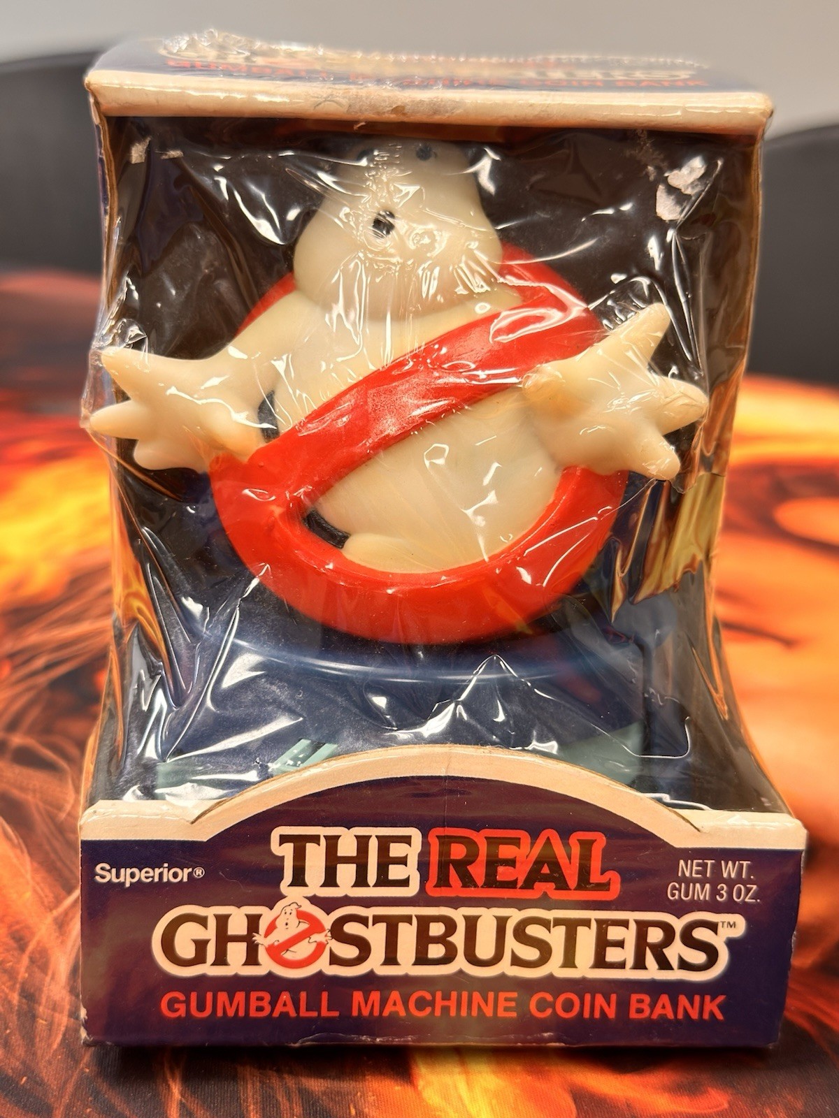 Vintage 1986 The Real Ghostbusters NOS Gumball Machine And Coin Bank Sealed
