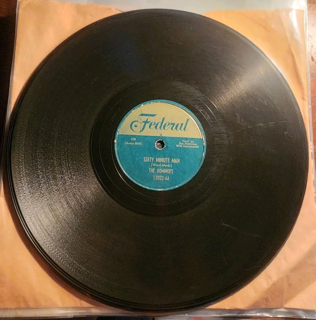 UNPLAYED 1951 The Dominoes SIXTY MINUTE MAN Federal 12022 78 RPM R&B Holy Grail