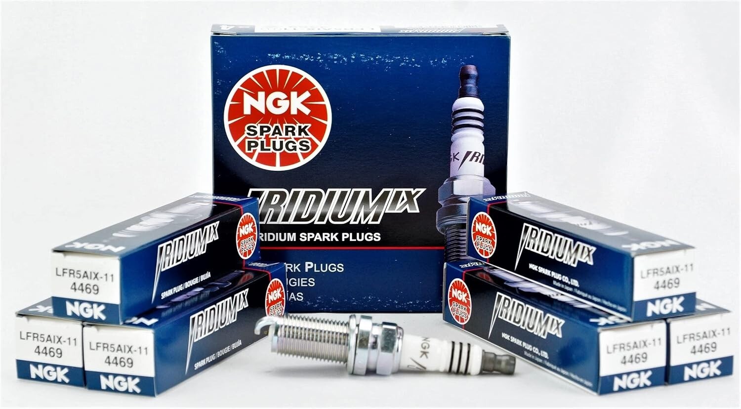 6 pack NGK Iridium IX Spark Plugs LFR5AIX-11# 4469 6 pack NGK Iridium IX Spark Plugs LFR5AIX-11# 4469