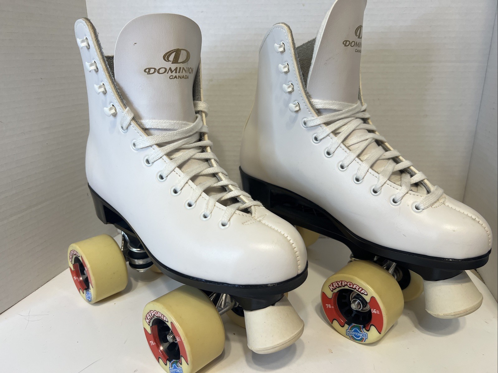 Dominion Marathon IV Leather Roller Skates WM Sz 8 Kryptonics Krypgrip Wheels Dominion Marathon IV Leather Roller Skates WM Sz 8 Kryptonics Krypgrip Wheels