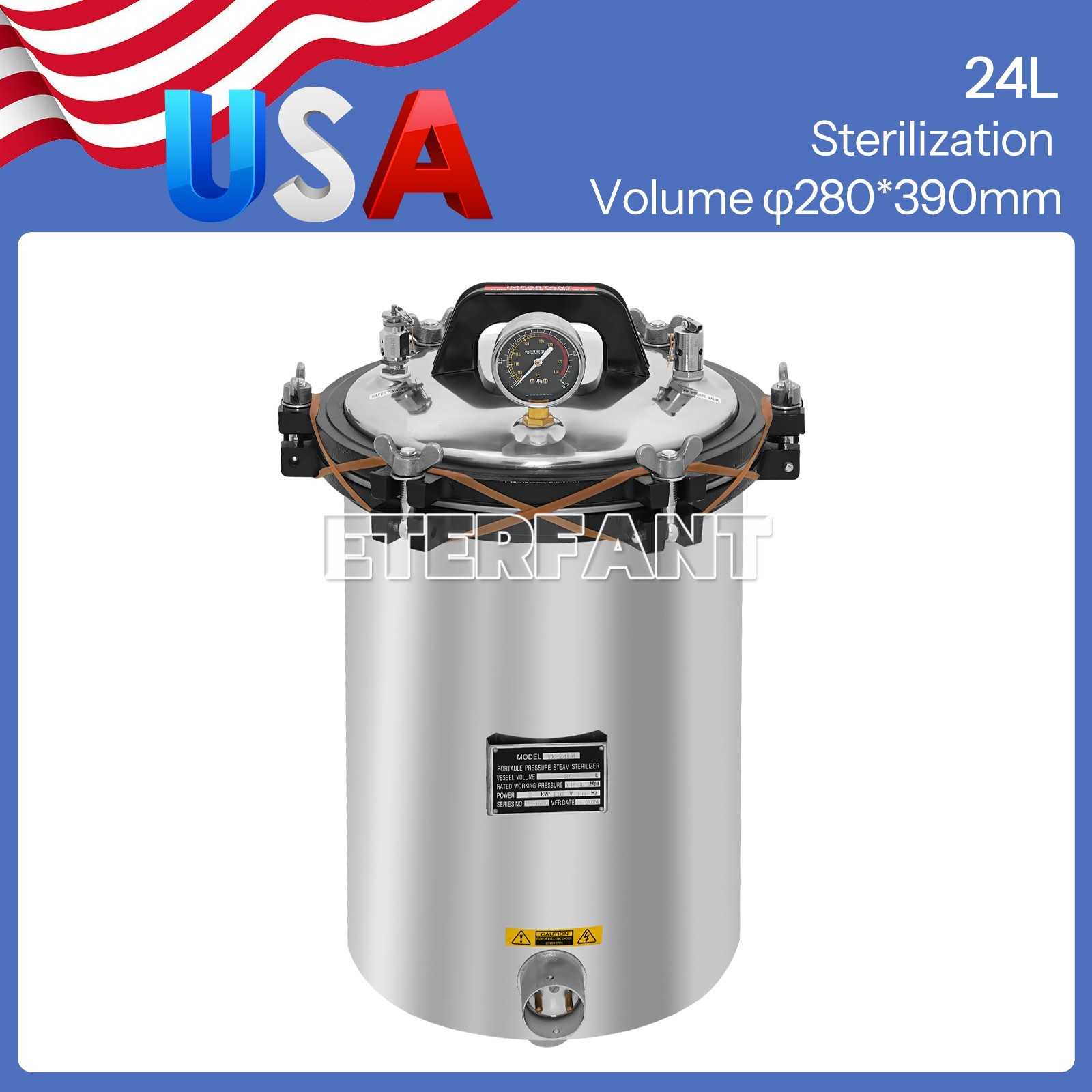Dental 24L Autoclave Steam Sterilizer/27L UV Medical Sterilization Cabinet Tool