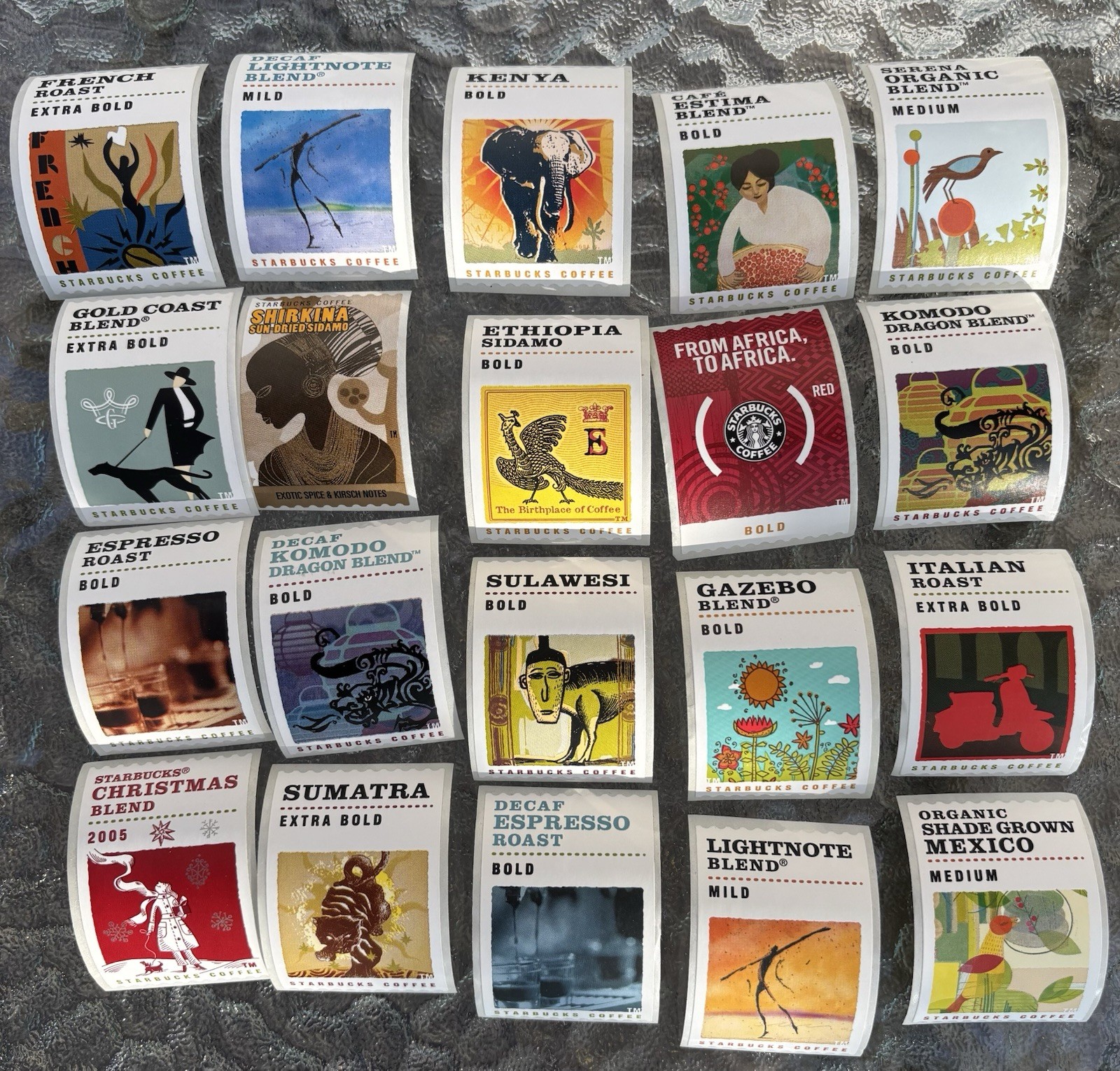 Starbucks Stickers RARE 2000’s Coffee Labels Starbucks Stickers RARE 2000’s Coffee Labels