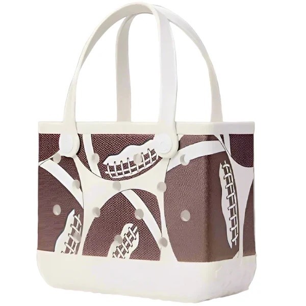 Bitty Bogg Bag w/Pouch - Fair Catch Football Brown/White New with Tags