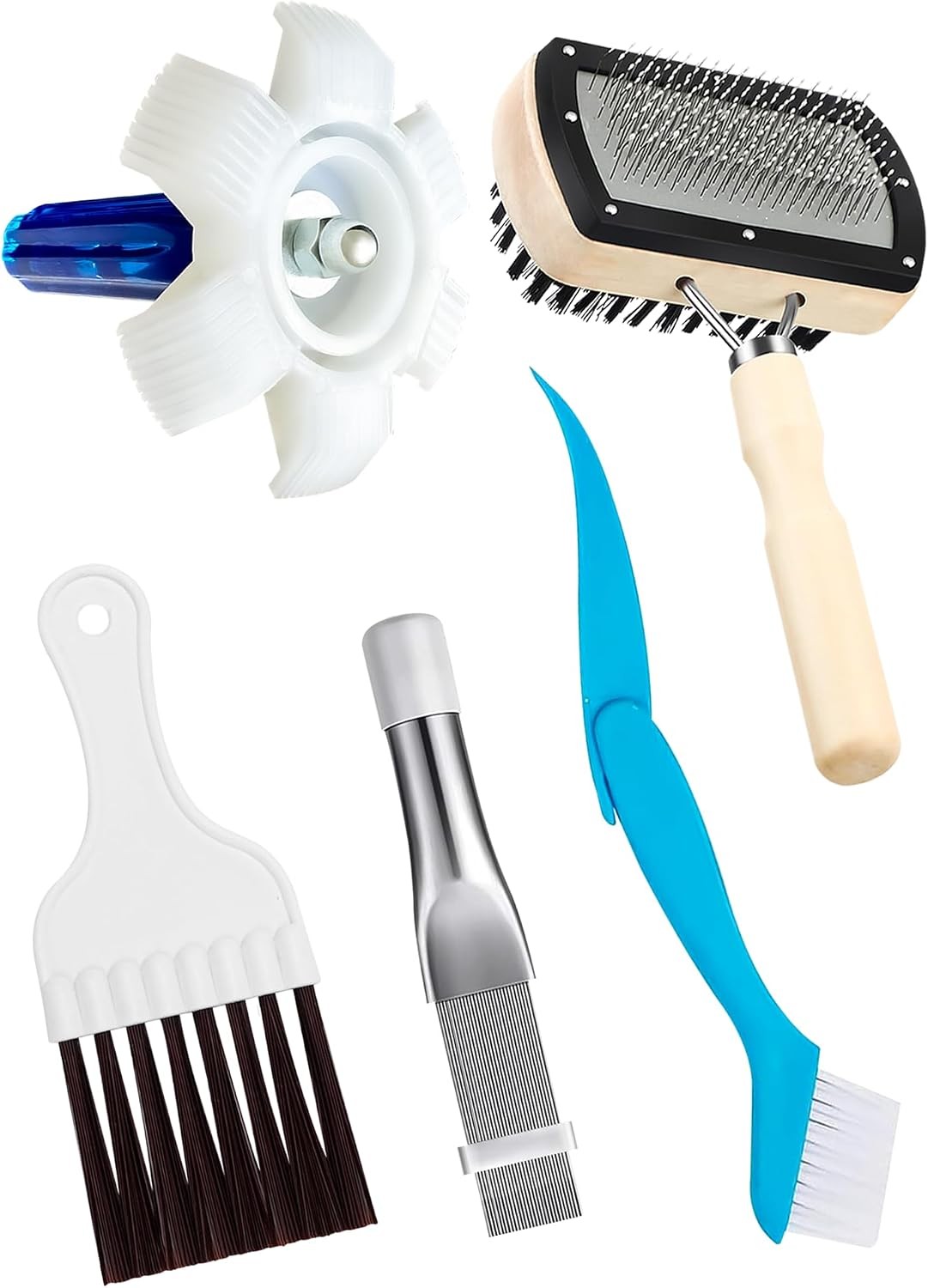 5 Pcs AC Coil Cleaner Set, Fin Comb & Brush Kit for A/C Units