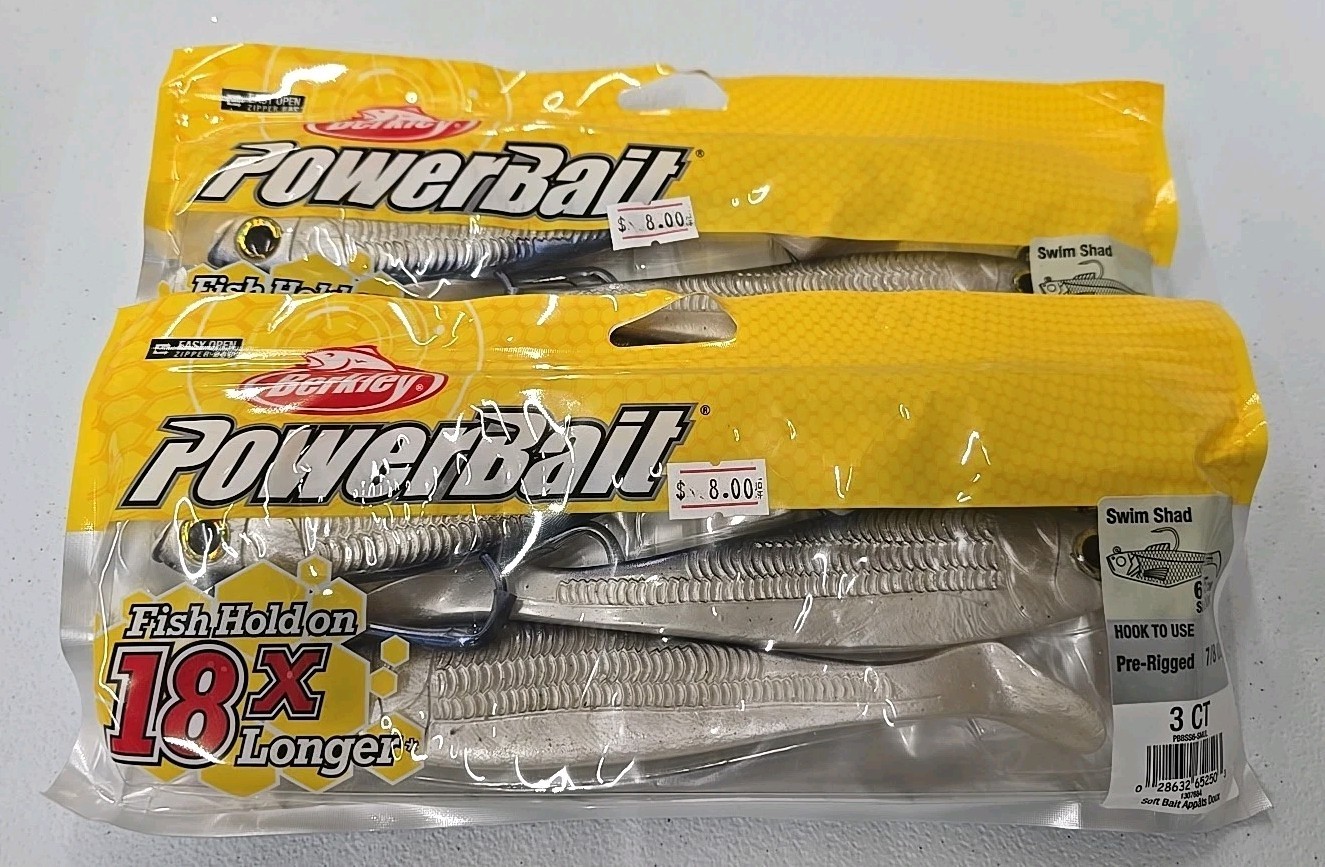 2X NEW Berkley Swim Shad Powerbait Pre-Rigged 6\