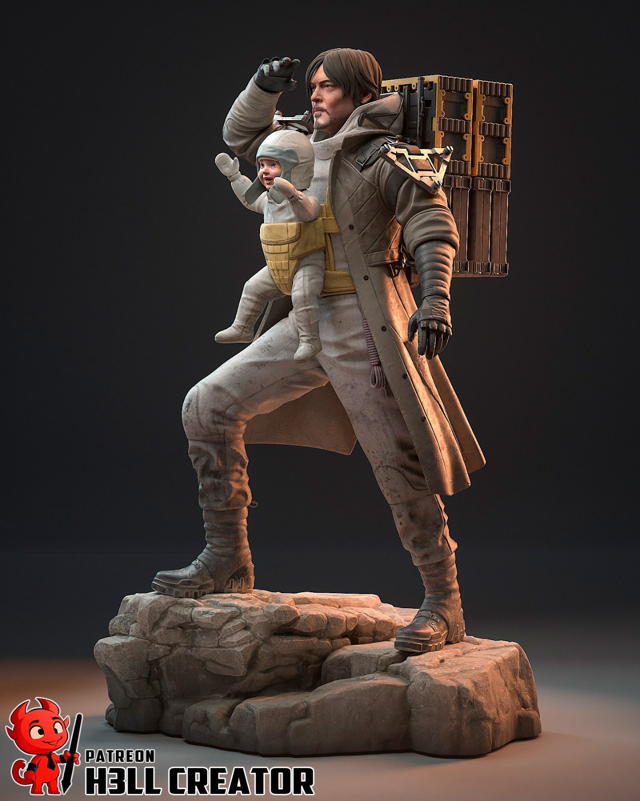 Sam Bridges Death Stranding Unpainted 16K Unassembled 3D printed Resin Model Kit