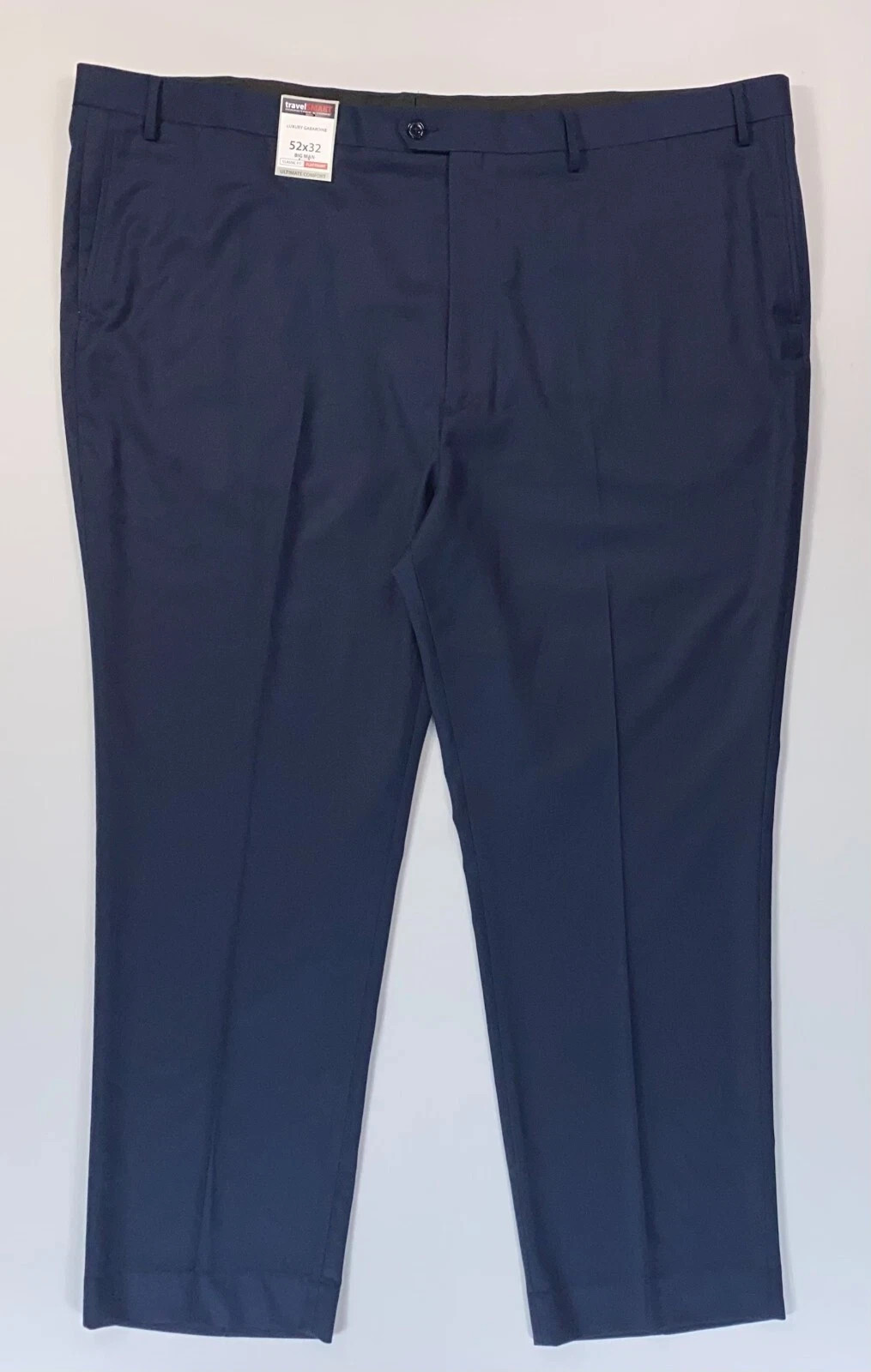 NEW ROUNDTREE & YORKE TRAVEL SMART MENS DARK BLUE PANTS CLASSIC FIT 54 X 32