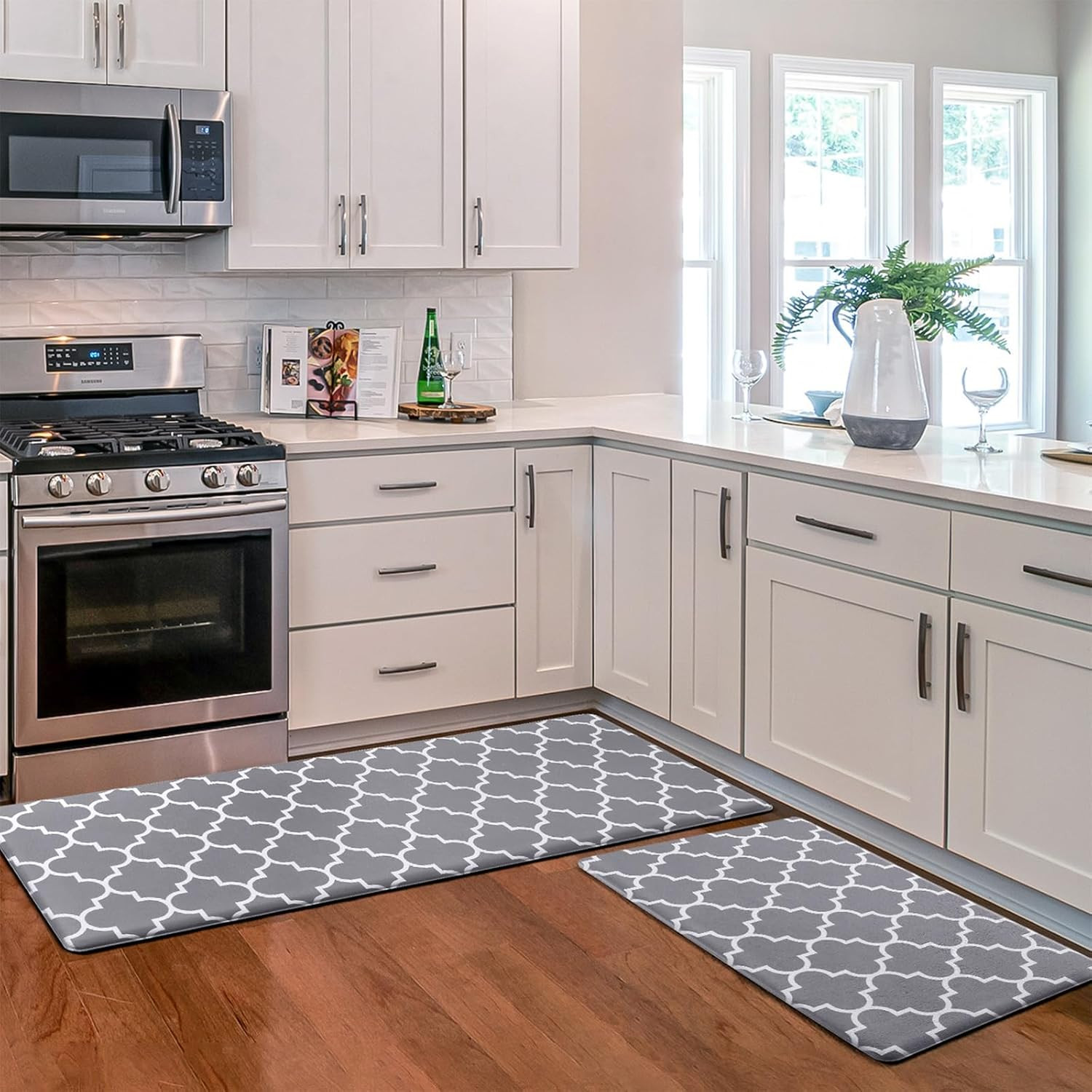 Kitchen Mat Set of 2,Cushioned Anti-Fatigue Kitchen Mats for Floor